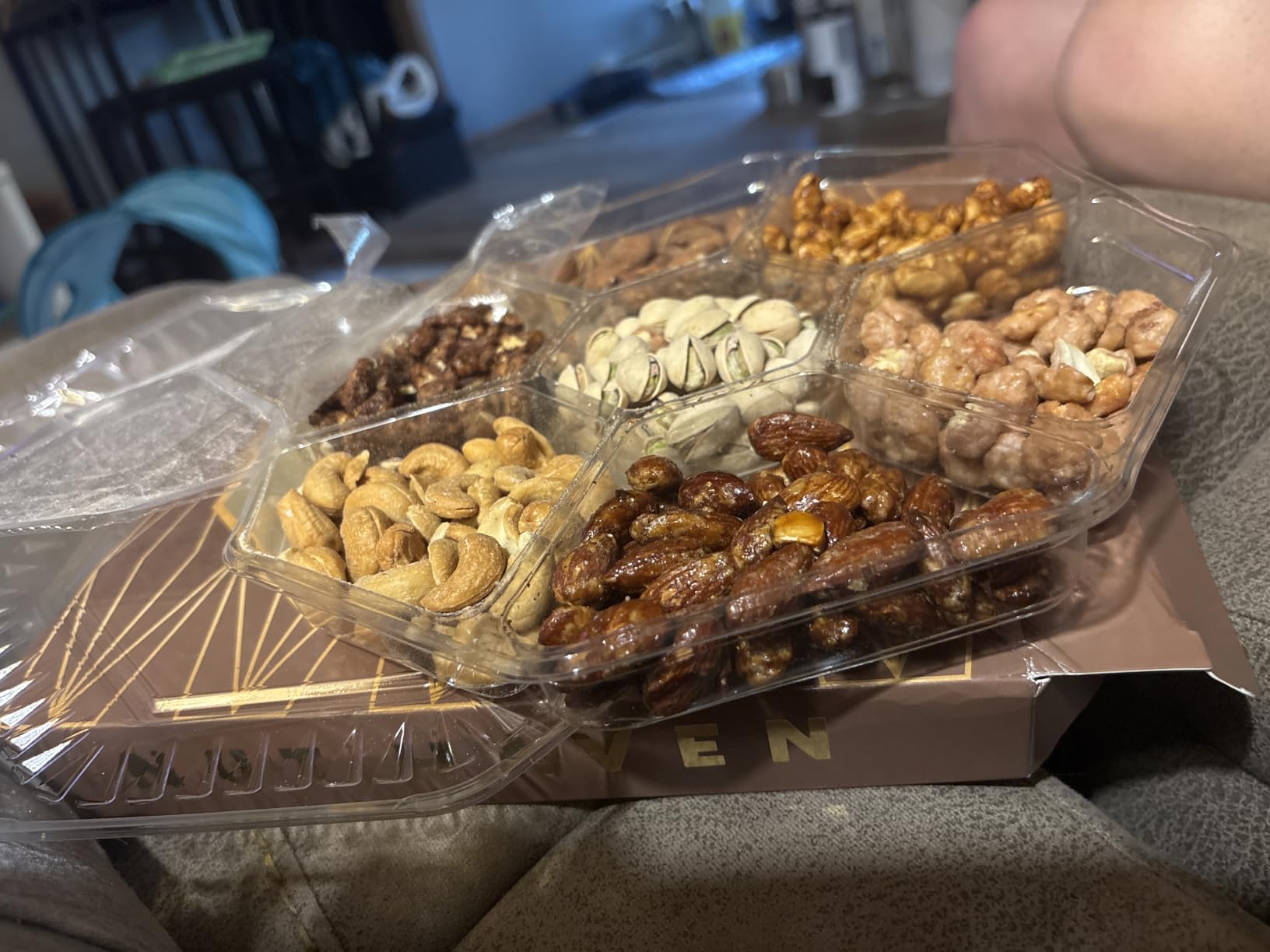 Holiday Christmas Nuts Gift Basket - Assortment of Sweet & Roasted Salted Gourmet Nuts - Assorted Food Gift Box for Christmas, Holiday, Family, Sympathy, Men & Women. - Customer Photo 3