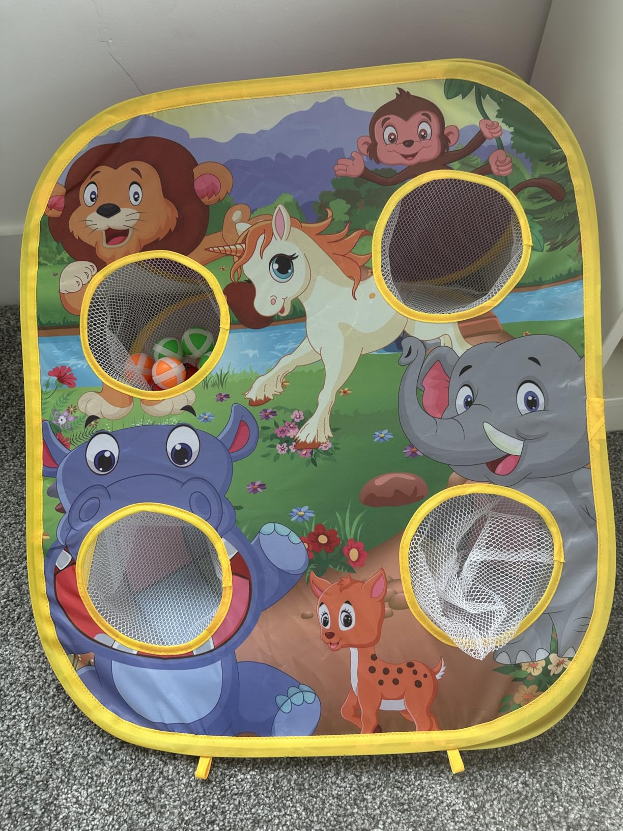 Bean Bag Toss Game for Kids - Cornhole Board Outdoor Toys for Toddlers -Party Activities Carnival Outside Yard Backyard Beach Lawn Games Toy for Kid Boys Girls Age 3 4 5 6 7 8 Year Old Birthday Gifts Customer Review Bean Bag Toss Game for Kids - Cornhole Board Outdoor Toys for Toddlers -Party Activities Carnival Outside Yard Backyard Beach Lawn Games Toy for Kid Boys Girls Age 3 4 5 6 7 8 Year Old Birthday Gifts - Customer Photo 2