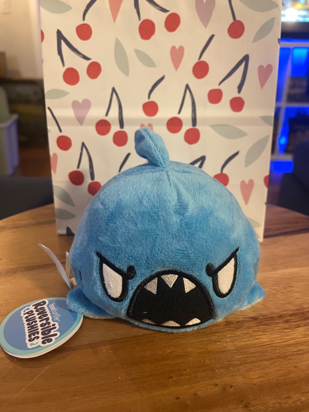 TeeTurtle - The Original Reversible Shark Plushie - Blue - Cute Sensory Fidget Stuffed Animals That Show Your Mood - Customer Photo 2