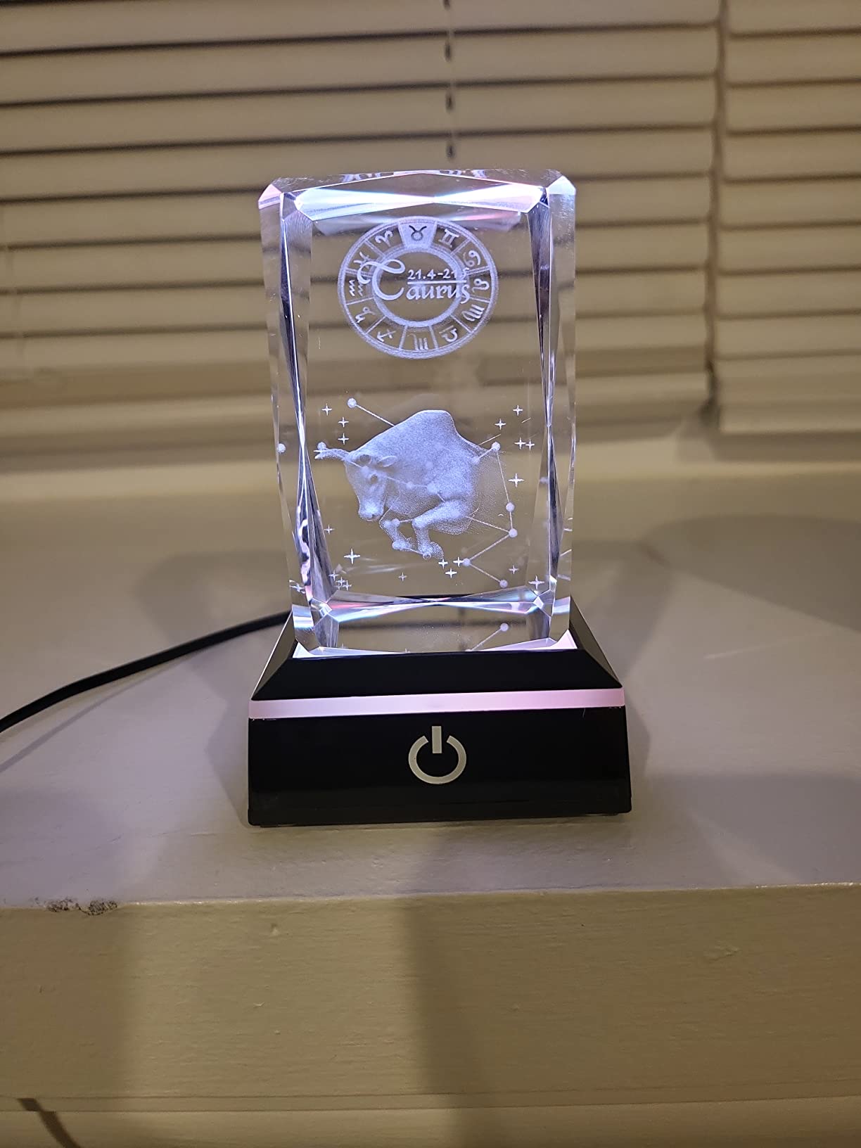 3D Crystals Taurus Zodiac Astrology Gifts For Women Men,Taurus Glass Figurine Decor Constellation Stuff Customer Review 3D Crystals Taurus Zodiac Astrology Gifts For Women Men,Taurus Glass Figurine Decor Constellation Stuff - Customer Photo 1