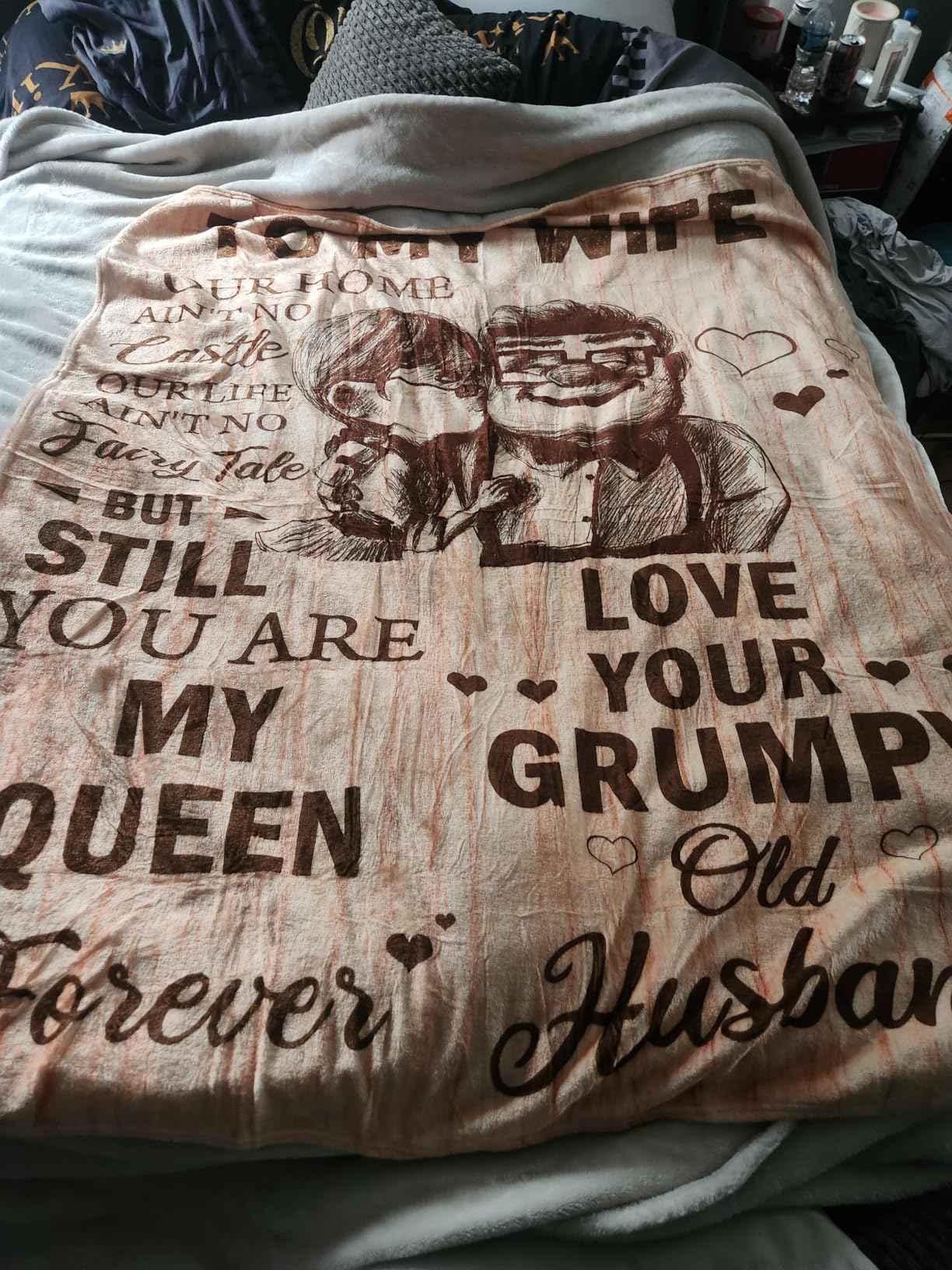CENSIHER Gift for Wife from Husband to My Wife Blanket Wedding Anniversary Romantic Gifts for Women Birthday Christmas Valentine's Mother's Day Healing Thoughts Blanket Presents for Her Customer Review CENSIHER Gift for Wife from Husband to My Wife Blanket Wedding Anniversary Romantic Gifts for Women Birthday Christmas Valentine's Mother's Day Healing Thoughts Blanket Presents for Her - Customer Photo 1