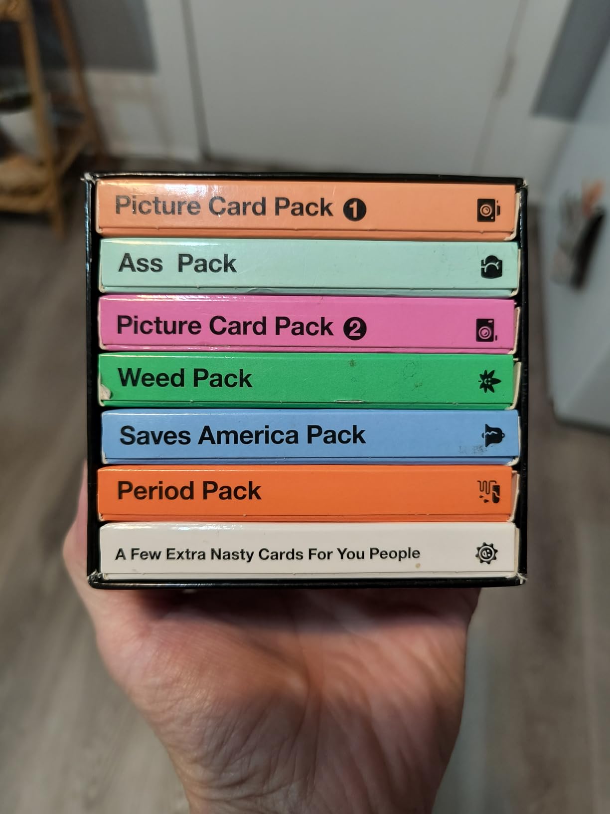 Cards Against Humanity: Nasty Bundle • 6 Nasty Themed Packs + 10 All-New Cards Customer Review Cards Against Humanity: Nasty Bundle • 6 Nasty Themed Packs + 10 All-New Cards - Customer Photo 1