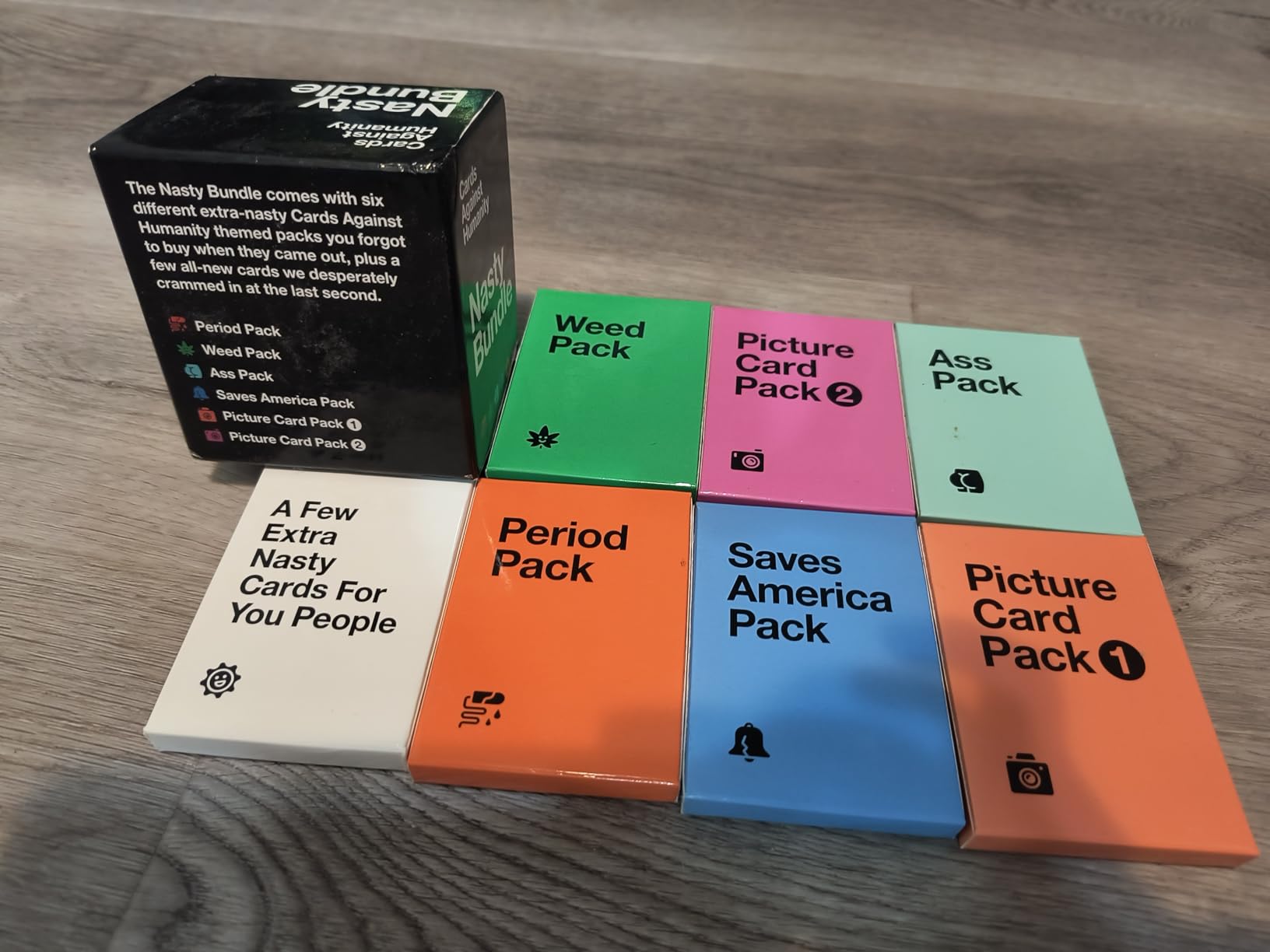 Cards Against Humanity: Nasty Bundle • 6 Nasty Themed Packs + 10 All-New Cards Customer Review Cards Against Humanity: Nasty Bundle • 6 Nasty Themed Packs + 10 All-New Cards - Customer Photo 3