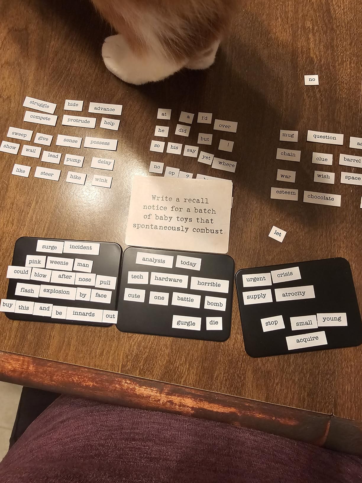 Ransom Notes - The Ridiculous Word Magnet Party Game, 3+ Players Customer Review Ransom Notes - The Ridiculous Word Magnet Party Game, 3+ Players - Customer Photo 2