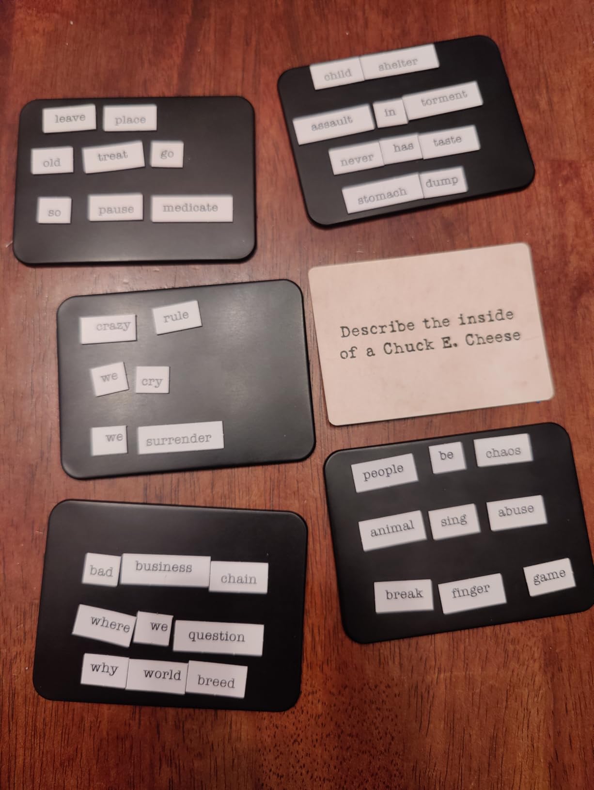 Ransom Notes - The Ridiculous Word Magnet Party Game, 3+ Players Customer Review Ransom Notes - The Ridiculous Word Magnet Party Game, 3+ Players - Customer Photo 5
