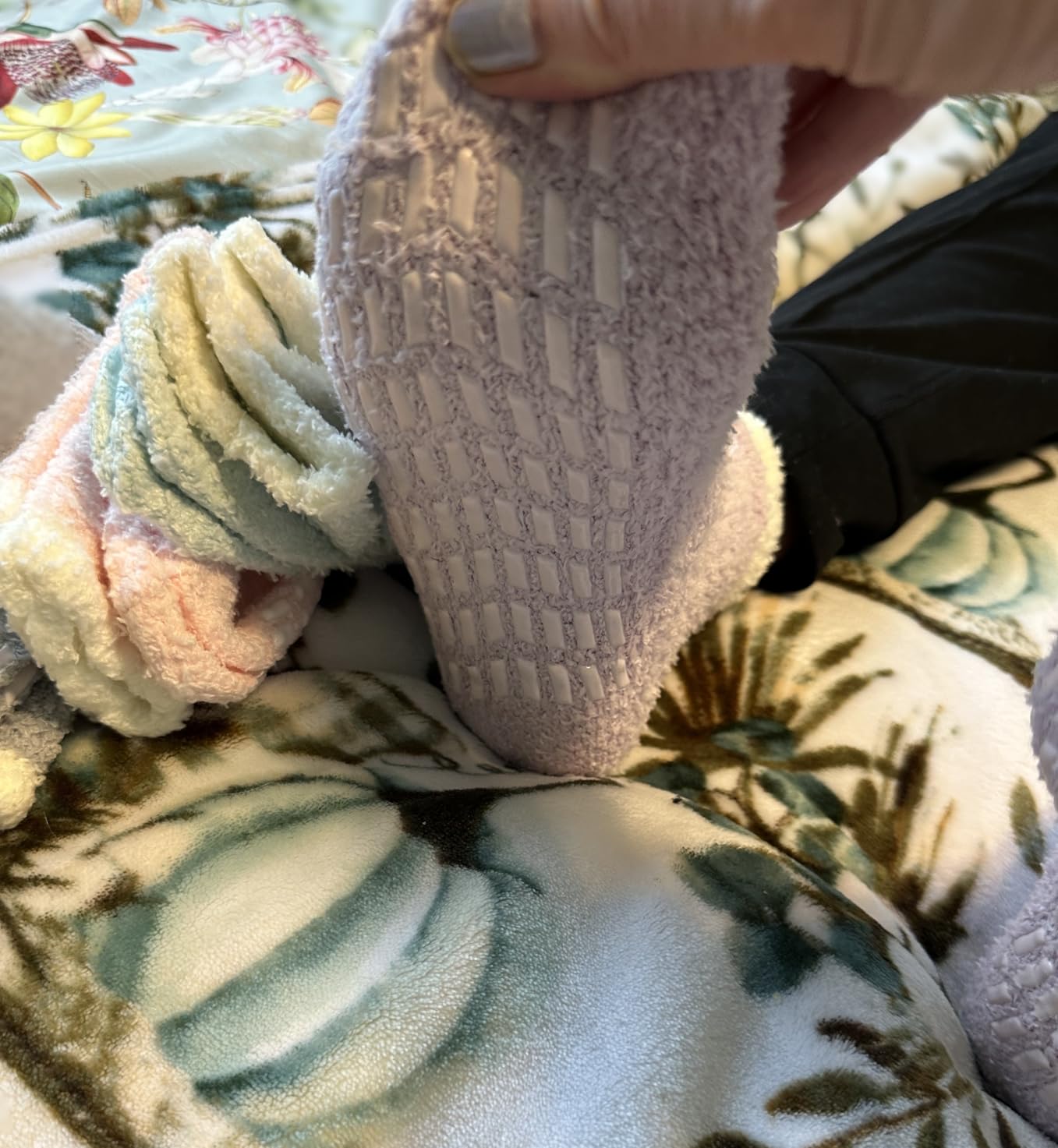 Breslatte Non Slip Hospital Socks with Grips for Women Grip Slipper Socks for Women Gifts - Customer Photo 1