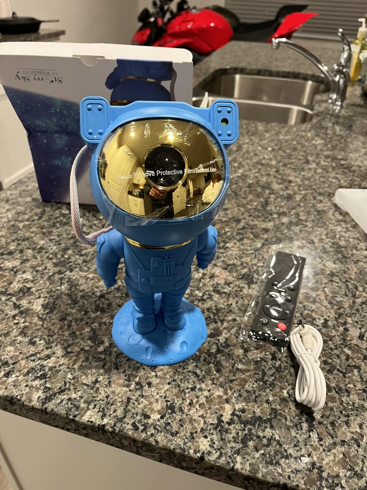 Star Projector Galaxy Night Light - Astronaut Space Projector, Starry Nebula Ceiling LED Lamp with Timer and Remote, Kids Room Decor Aesthetic, for Christmas & Birthdays Customer Review Star Projector Galaxy Night Light - Astronaut Space Projector, Starry Nebula Ceiling LED Lamp with Timer and Remote, Kids Room Decor Aesthetic, for Christmas & Birthdays - Customer Photo 2