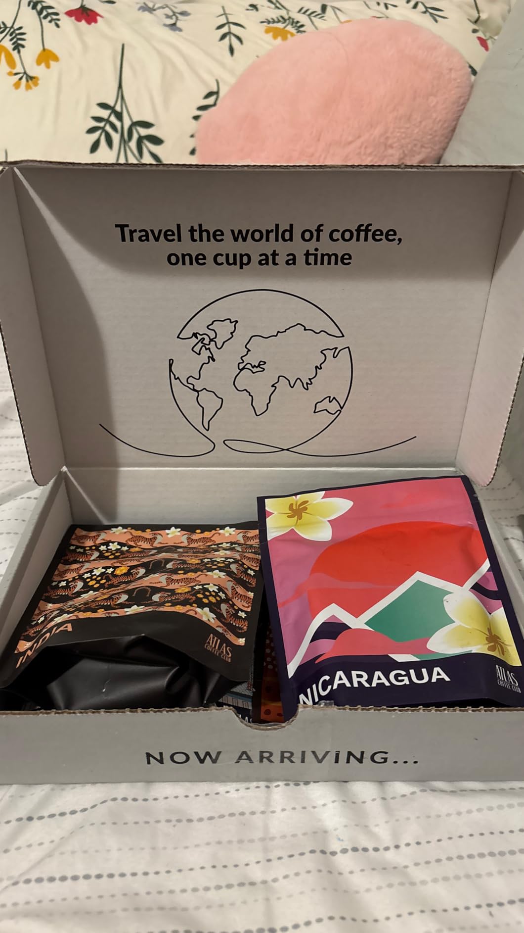 Atlas Coffee Club World of Coffee Set, Gourmet Coffee Gift Sampler, 4-Pack Variety Box of the World's Best Single Origin Coffees, Whole Bean - Customer Photo 1