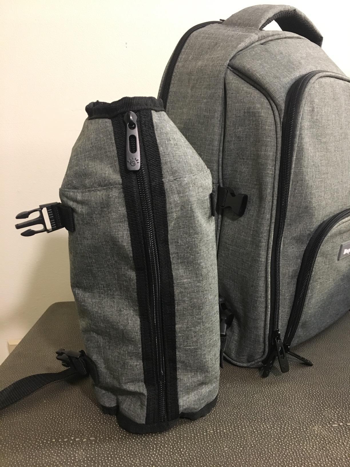 Hap Tim Picnic Basket Backpack for 2 Person with 2 Insulated Cooler Compartment, Wine Holder, Fleece Blanket, Cutlery Set, Gifts Ideals for Wedding, White Elephant, Bridal Showers, Christmas Customer Review Hap Tim Picnic Basket Backpack for 2 Person with 2 Insulated Cooler Compartment, Wine Holder, Fleece Blanket, Cutlery Set, Gifts Ideals for Wedding, White Elephant, Bridal Showers, Christmas - Customer Photo 1
