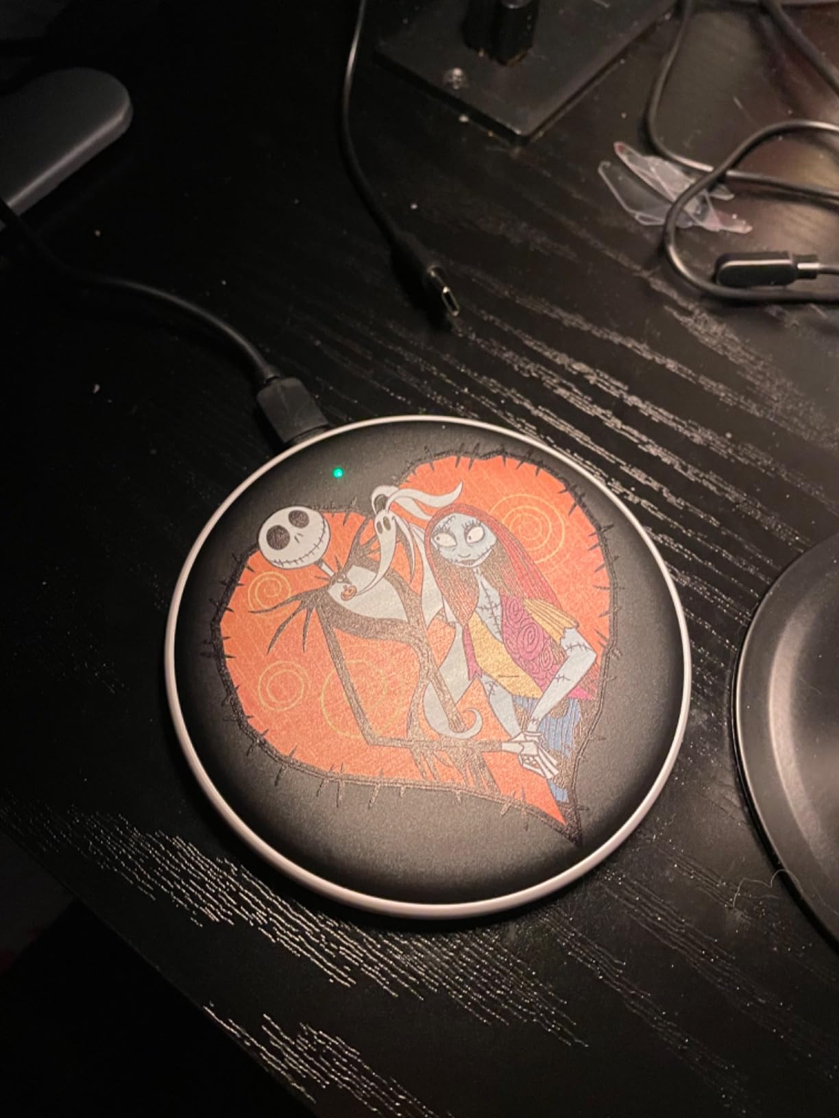 Disney Tim Burton's The Nightmare Before Christmas Wireless Charging Pad - Jack Skellington and Sally Wireless Charger- The Nightmare Before Christmas Fan Gifts for Women and Men Customer Review Disney Tim Burton's The Nightmare Before Christmas Wireless Charging Pad - Jack Skellington and Sally Wireless Charger- The Nightmare Before Christmas Fan Gifts for Women and Men - Customer Photo 1
