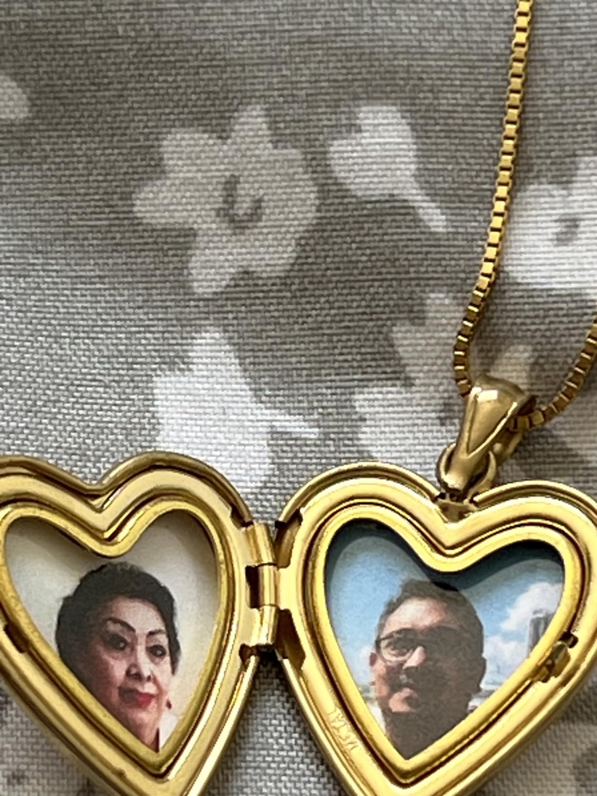 PicturesOnGold.com Forever In My Heart Locket Necklace for Women That Hold Pictures in Silver or Yellow Gold. - Customer Photo 1