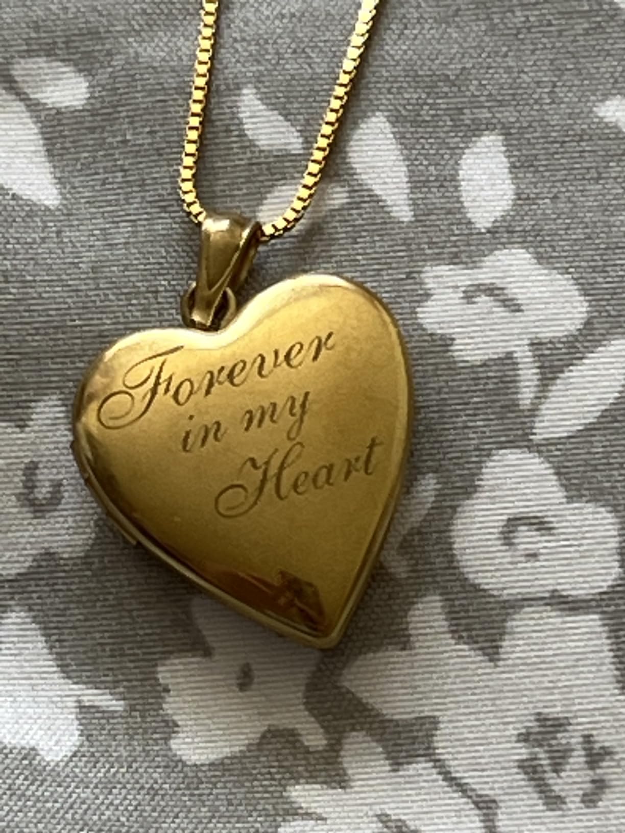PicturesOnGold.com Forever In My Heart Locket Necklace for Women That Hold Pictures in Silver or Yellow Gold. - Customer Photo 2