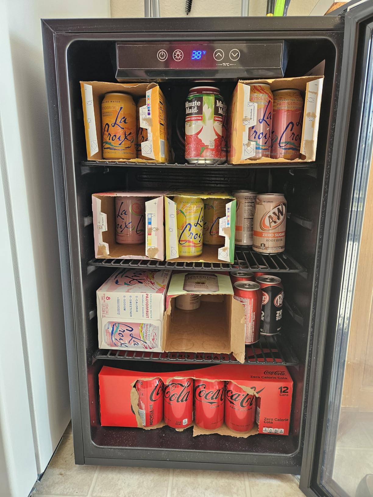 Honeywell Beverage Refrigerator and Cooler, 116 Can Mini Fridge with Glass Door for Soda Beer or Wine for Office or Bar with Adjustable Removable Shelving, Commercial Grade - Customer Photo 002