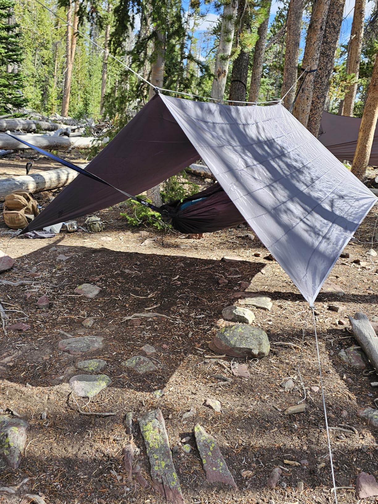 Sunyear Hammock Camping with Rain Fly Tarp and Net, Portable Camping Hammock Double Tree Hammock Outdoor Indoor Backpacking Travel & Survival, 2 Tree Straps,100% Waterproof - Customer Photo 1