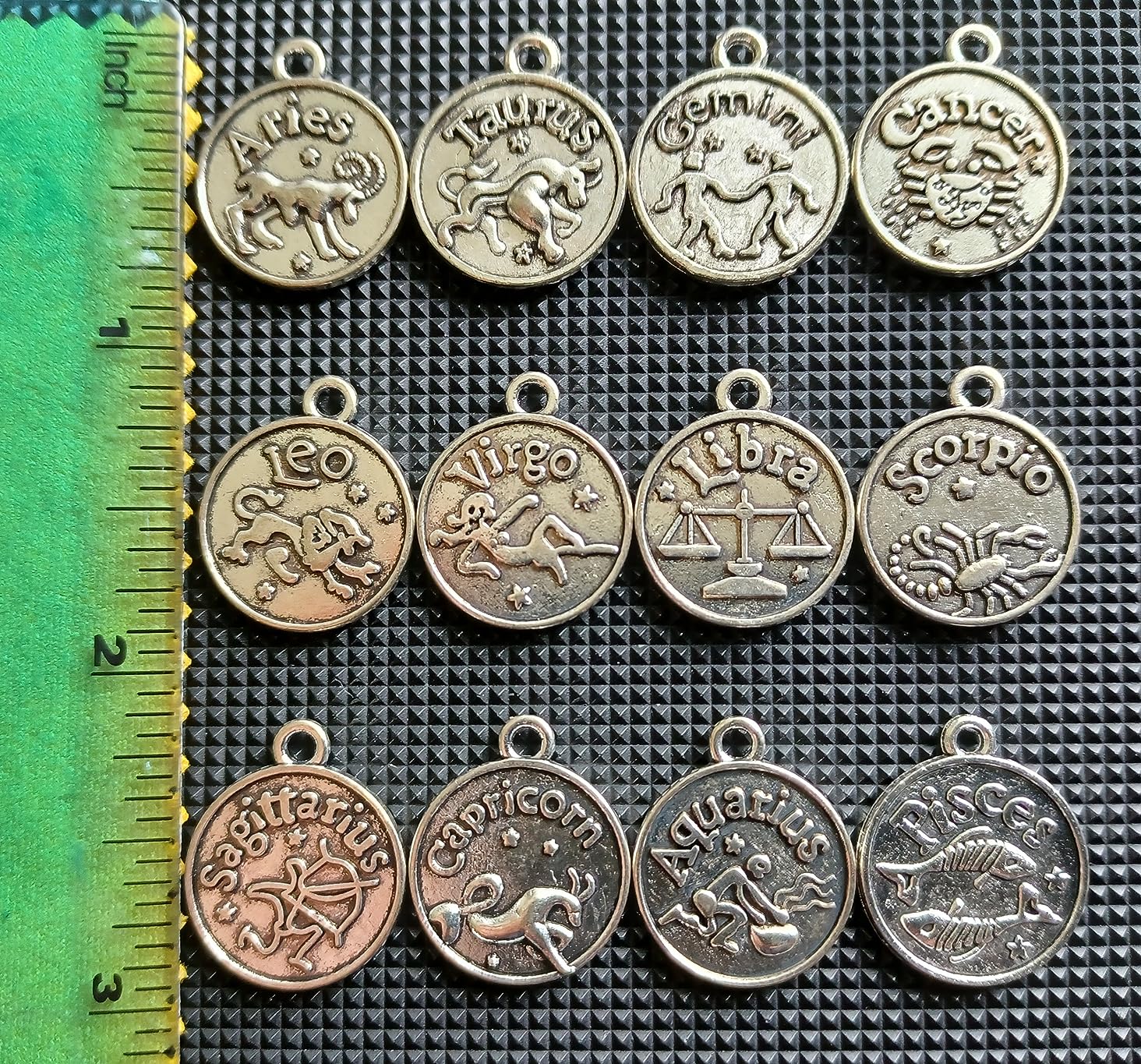 JIALEEY DIY Zodiac Charm Set, 96 Count 8 Sets Antique Tibetan Silver Round Zodiac Sign Charms Constellation Pendants for Necklace Bracelet Jewelry Making and Crafting Customer Review JIALEEY DIY Zodiac Charm Set, 96 Count 8 Sets Antique Tibetan Silver Round Zodiac Sign Charms Constellation Pendants for Necklace Bracelet Jewelry Making and Crafting - Customer Photo 1