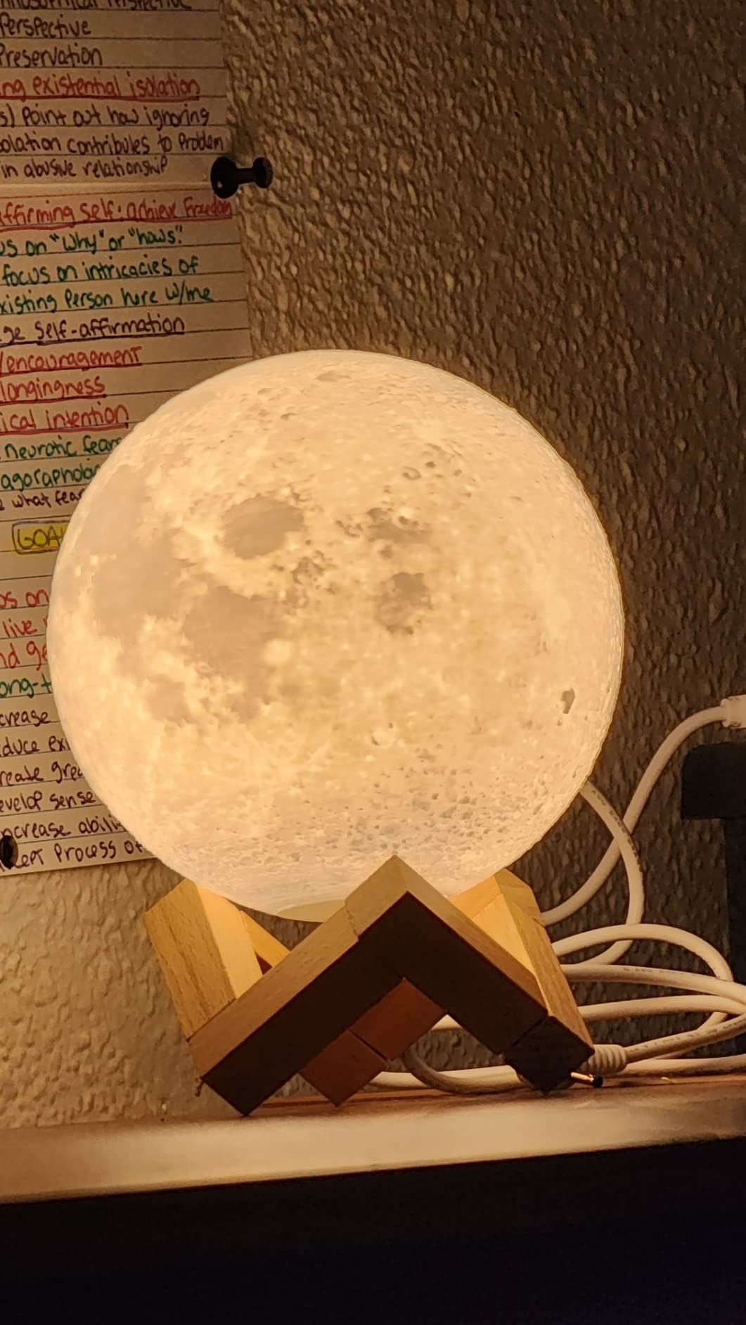 BRIGHTWORLD Gifts for Women, 7.1 inch Moon Lamp 3D Printing Moon Light 16 Colors Night Light for Kids Room Home Decor, Gifts for Teen Girls Boys, Mothers Day Gifts Birthday Gifts Customer Review BRIGHTWORLD Gifts for Women, 7.1 inch Moon Lamp 3D Printing Moon Light 16 Colors Night Light for Kids Room Home Decor, Gifts for Teen Girls Boys, Mothers Day Gifts Birthday Gifts - Customer Photo 1