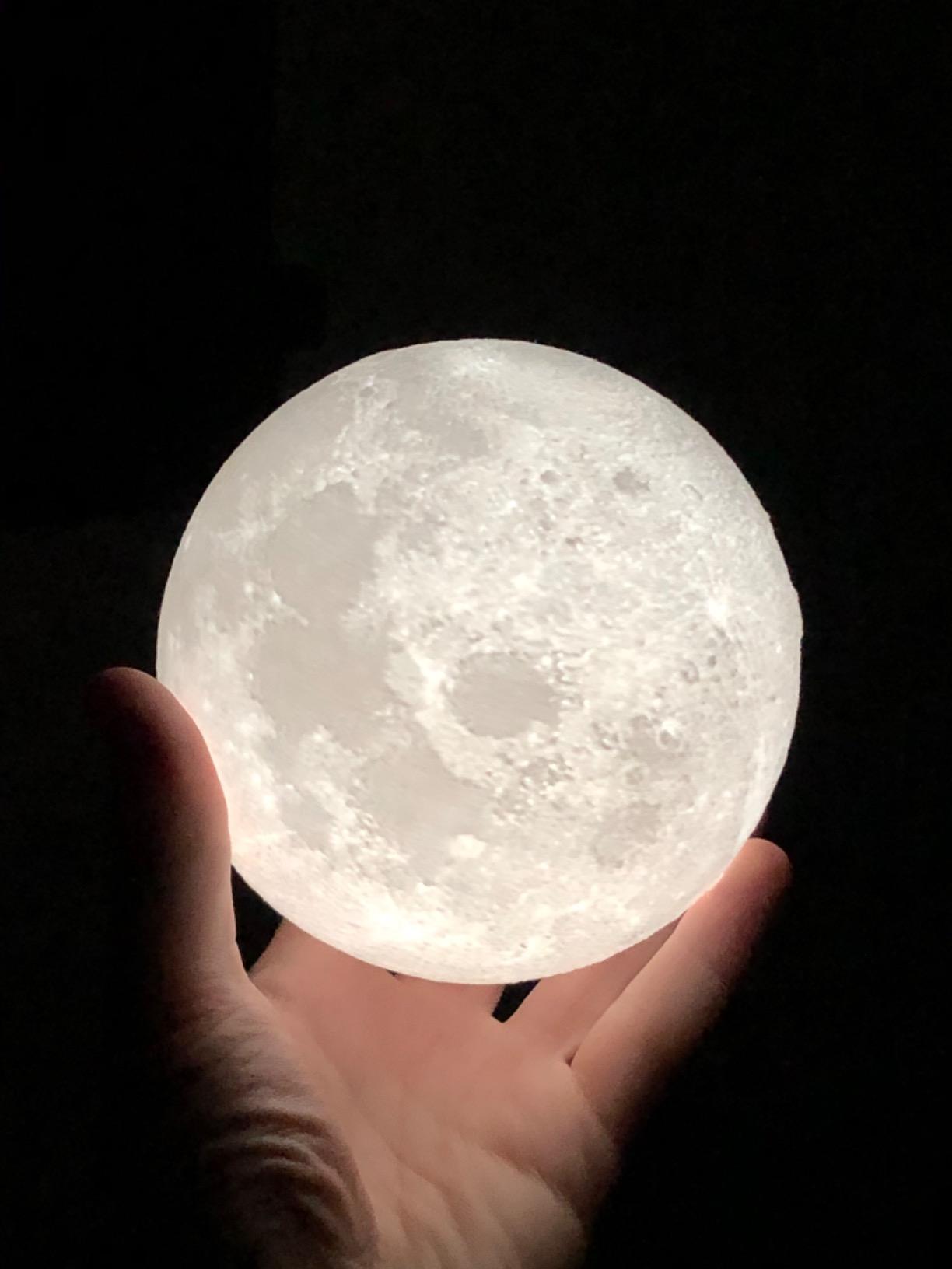 BRIGHTWORLD Gifts for Women, 7.1 inch Moon Lamp 3D Printing Moon Light 16 Colors Night Light for Kids Room Home Decor, Gifts for Teen Girls Boys, Mothers Day Gifts Birthday Gifts Customer Review BRIGHTWORLD Gifts for Women, 7.1 inch Moon Lamp 3D Printing Moon Light 16 Colors Night Light for Kids Room Home Decor, Gifts for Teen Girls Boys, Mothers Day Gifts Birthday Gifts - Customer Photo 2