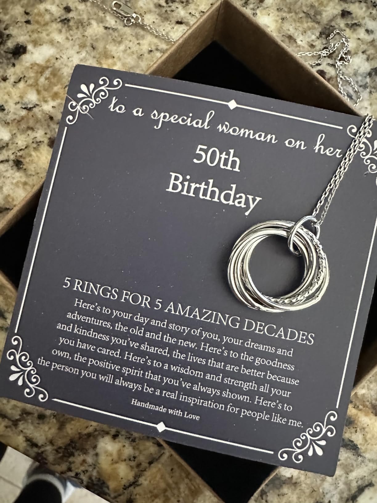 IEFLIFE Birthday Gifts for Women, Sterling Silver Necklaces, 40th 50th 60th 70th 80th 90th Birthday Necklace, 40 50 60 70 80 90 Years Old Birthday Gifts, 4 5 6 7 8 9 Decade Birthday Jewelry for Women Customer Review IEFLIFE Birthday Gifts for Women, Sterling Silver Necklaces, 40th 50th 60th 70th 80th 90th Birthday Necklace, 40 50 60 70 80 90 Years Old Birthday Gifts, 4 5 6 7 8 9 Decade Birthday Jewelry for Women - Customer Photo 1