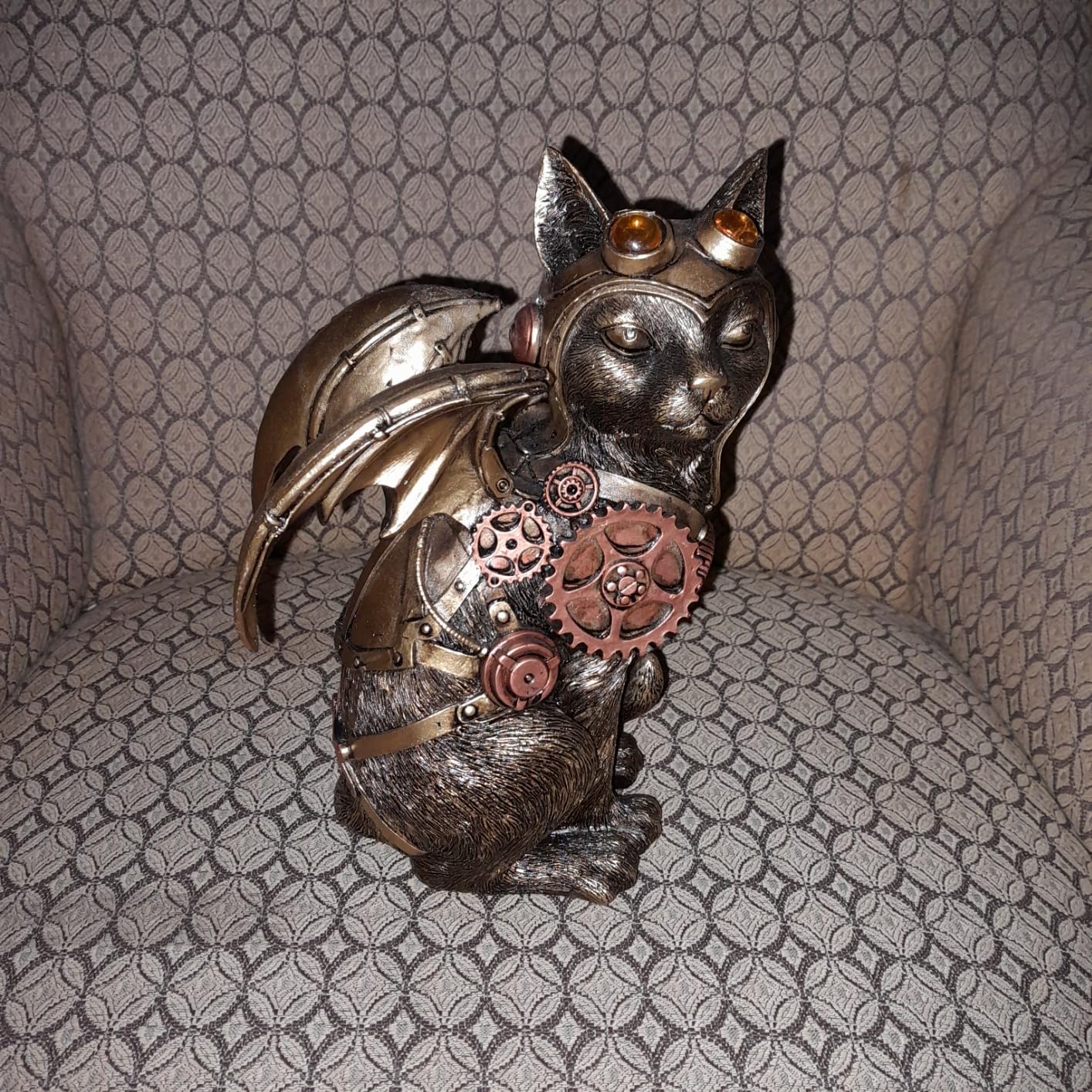 Feline Steampunk Cat Pilot Resin Figurine Customer Review Feline Steampunk Cat Pilot Resin Figurine - Customer Photo 2