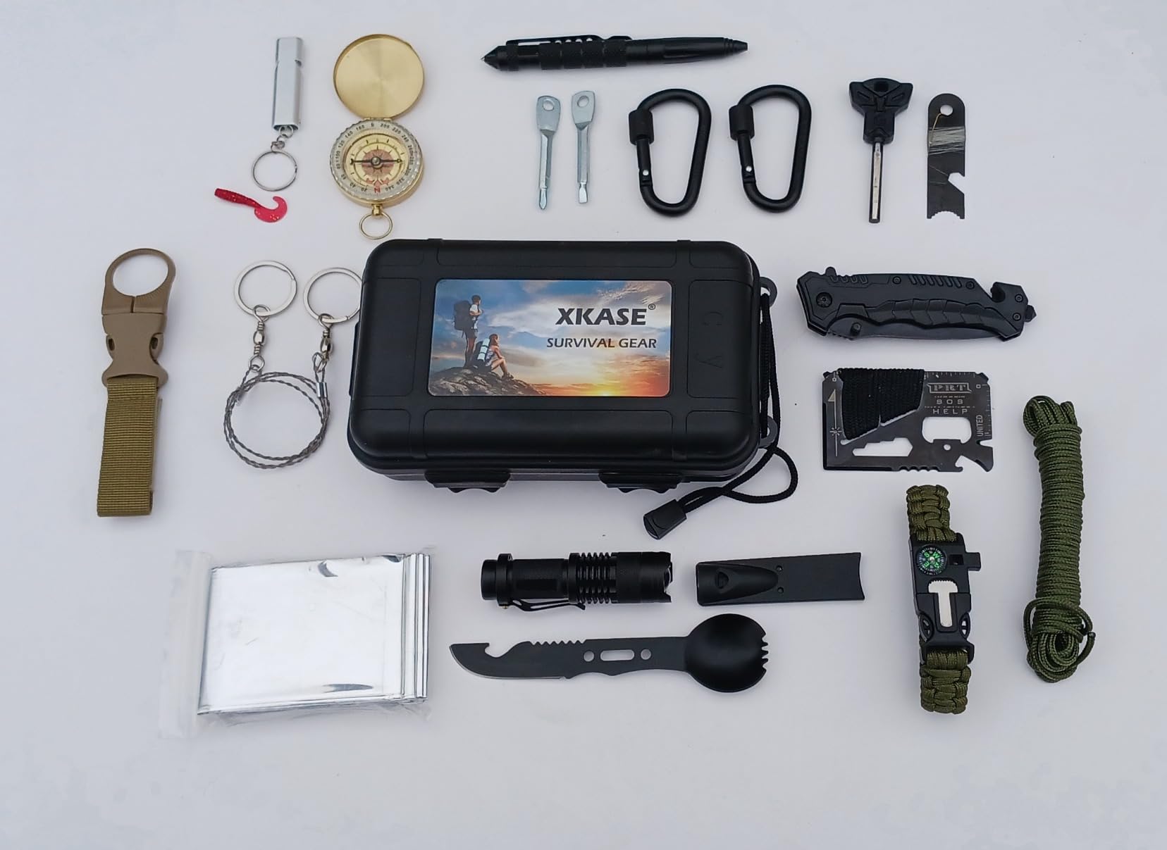 Survival Kit, Gifts for Men Dad Husband, Emergency Survival Gear and Equipment 19 in 1, Fishing Hunting Birthday for Men, Camping Accessories, Cool Gadget, Camping Essentials - Customer Photo 1