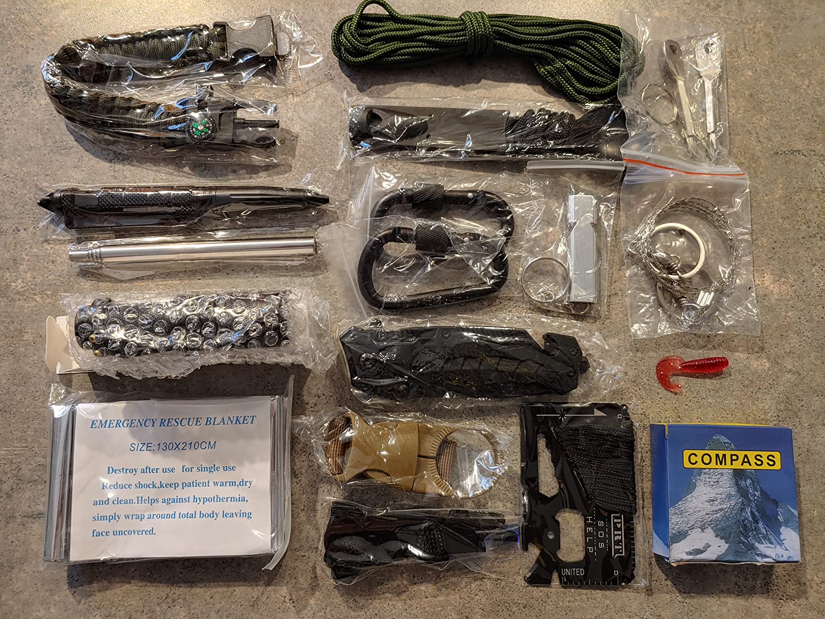Survival Kit, Gifts for Men Dad Husband, Emergency Survival Gear and Equipment 19 in 1, Fishing Hunting Birthday for Men, Camping Accessories, Cool Gadget, Camping Essentials - Customer Photo 3
