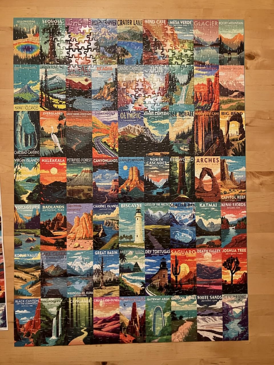 National Parks Puzzle for Adults 1000 Pieces, Travel Poster Landscape Puzzle Including Zion Yellowstone Yosemite, Nature Jigsaw Puzzles Scenery Mountain Scene Customer Review National Parks Puzzle for Adults 1000 Pieces, Travel Poster Landscape Puzzle Including Zion Yellowstone Yosemite, Nature Jigsaw Puzzles Scenery Mountain Scene - Customer Photo 1