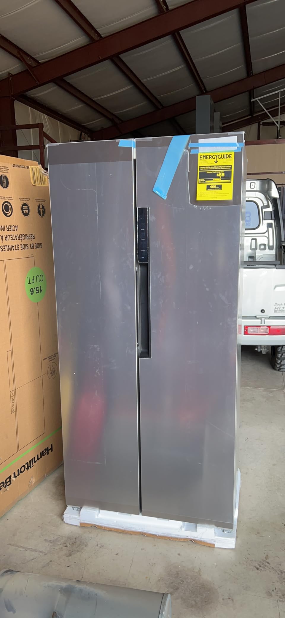 Hamilton Beach HBF1558 15.6 cu ft Counter Depth Full Size Refrigerator, Side Doors, Stainless Customer Review Hamilton Beach HBF1558 15.6 cu ft Counter Depth Full Size Refrigerator, Side Doors, Stainless - Customer Photo 002