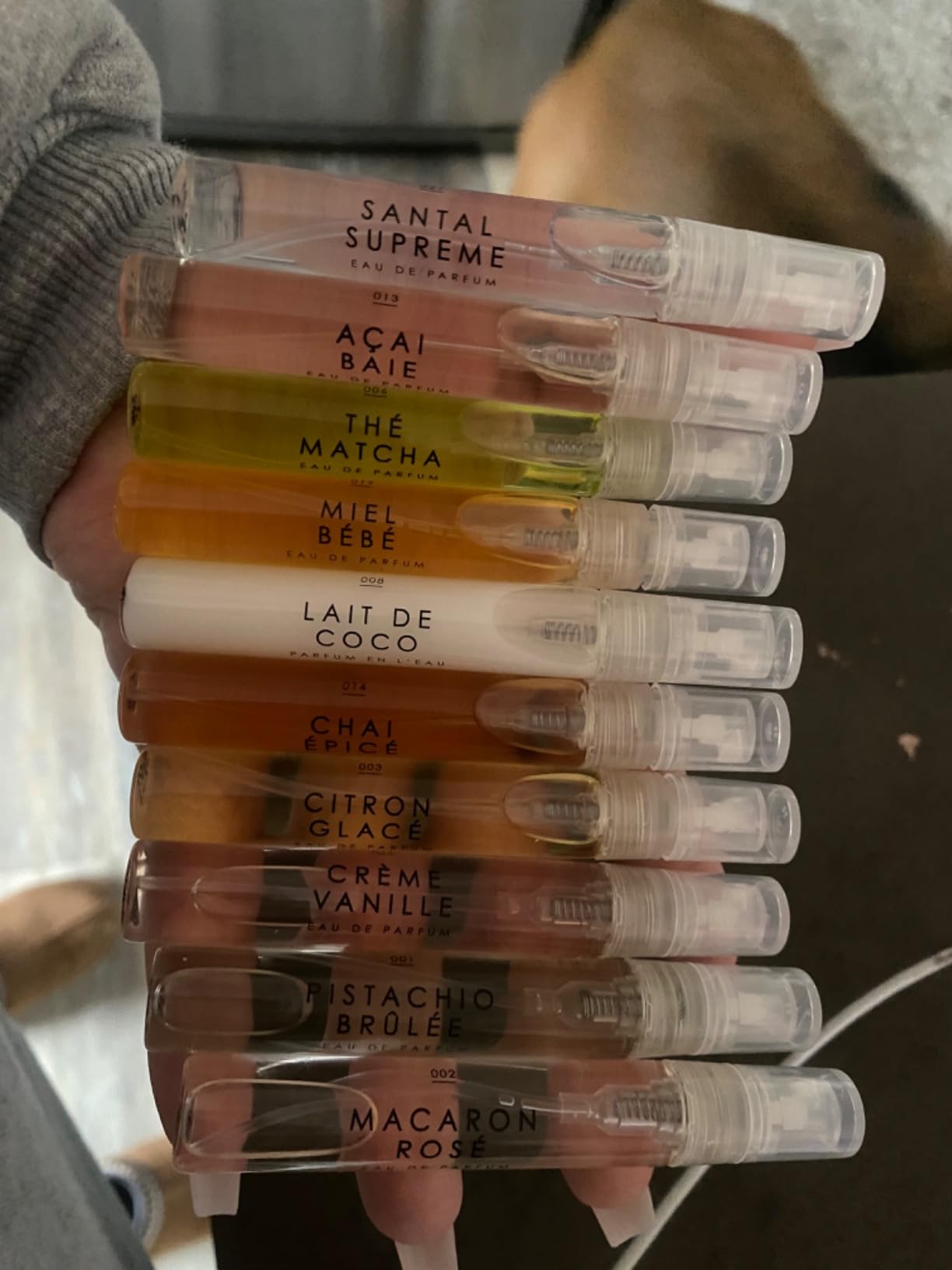 Le Monde Gourmand Parfum de Voyage 10 Piece Purse Spray Discovery Set - 0.23 fl oz (6.8 ml) Each Sample Fragrance Customer Review Le Monde Gourmand Parfum de Voyage 10 Piece Purse Spray Discovery Set - 0.23 fl oz (6.8 ml) Each Sample Fragrance - Customer Photo 2