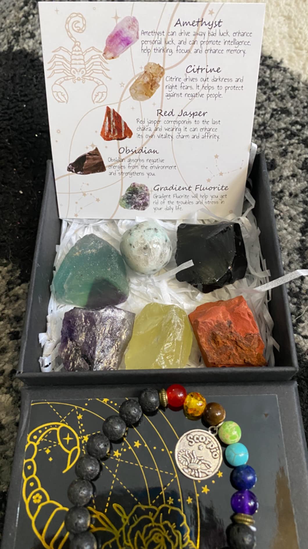 Hihealer Zodiac Gifts for Women, Spiritual Gifts, Zodiac Gifts, Astrology Gifts for Women, Horoscope Gifts with Birthstone, Healing Stone Gifts, Unique Birthday Gifts for Women Customer Review Hihealer Zodiac Gifts for Women, Spiritual Gifts, Zodiac Gifts, Astrology Gifts for Women, Horoscope Gifts with Birthstone, Healing Stone Gifts, Unique Birthday Gifts for Women - Customer Photo 2
