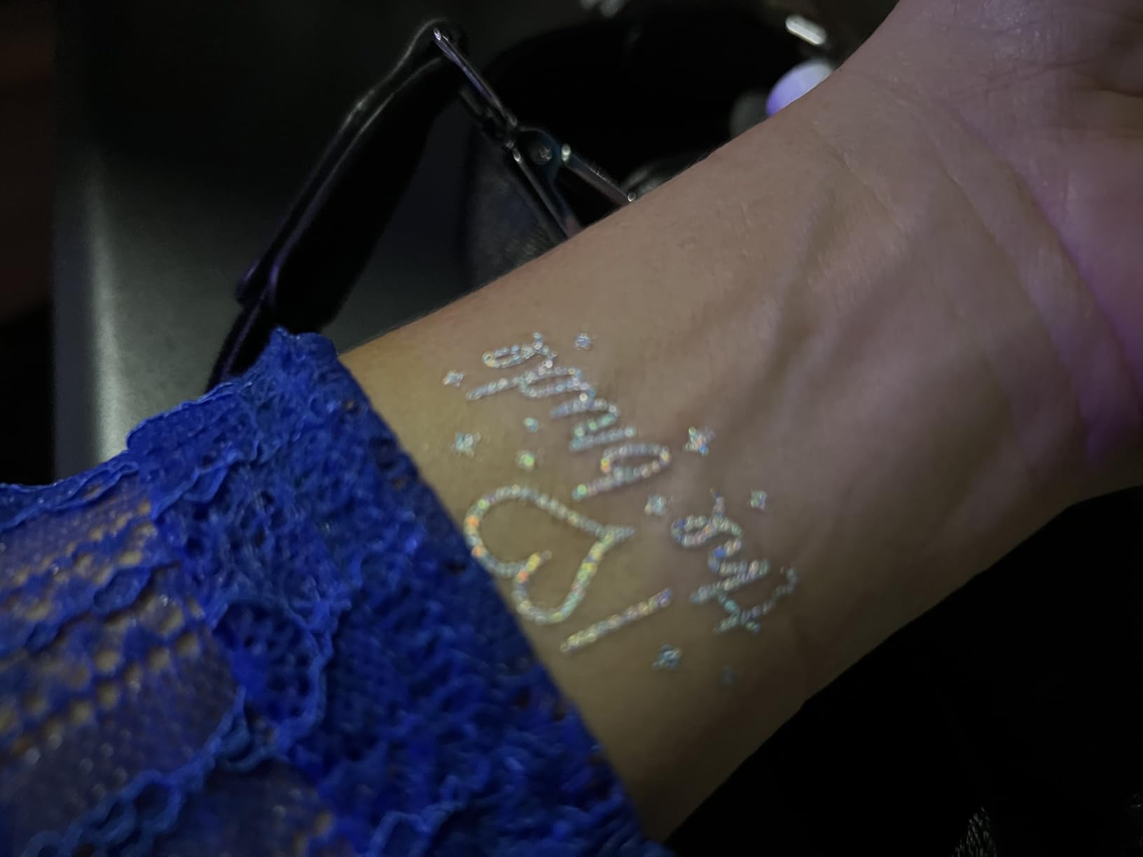 xo, Fetti Cheers Bachelorette Temporary Tattoos - 40 Iridescent Styles | Bachelorette Party Decoration, Bridesmaid Favor + Bride To Be Customer Review xo, Fetti Cheers Bachelorette Temporary Tattoos - 40 Iridescent Styles | Bachelorette Party Decoration, Bridesmaid Favor + Bride To Be - Customer Photo 1