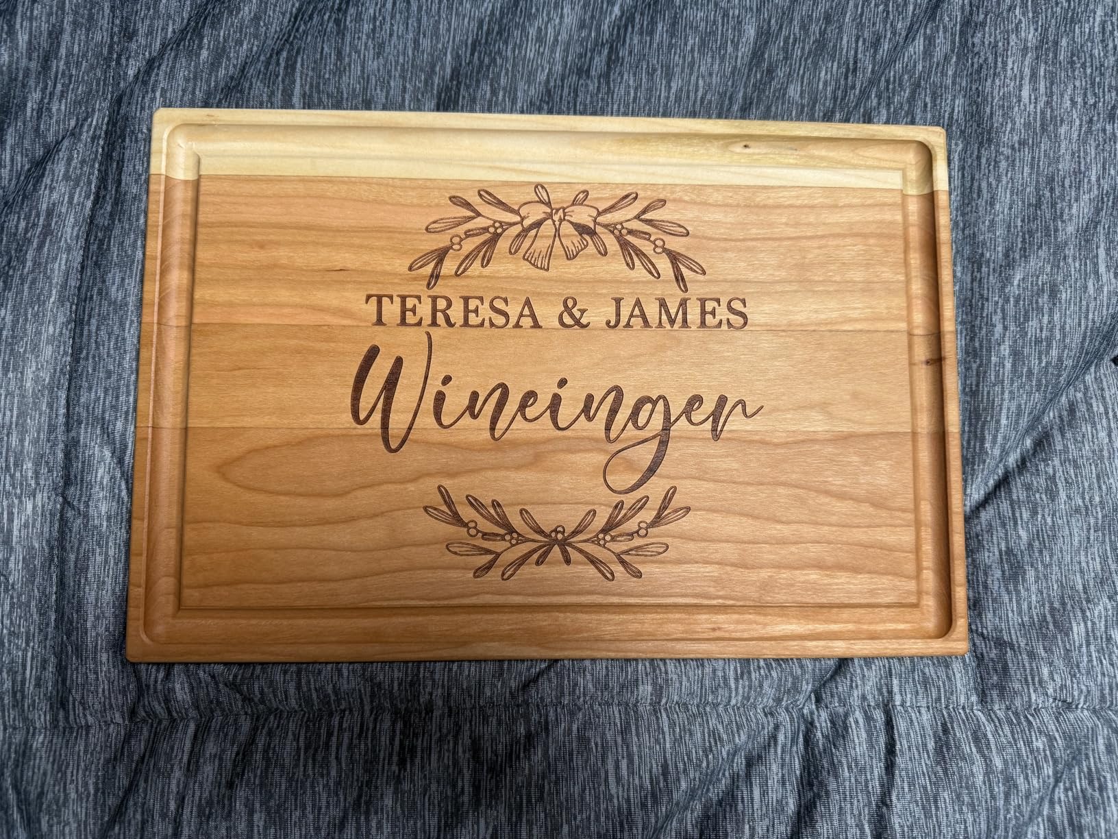 Personalized Christmas Gifts, Personalized Cutting Boards – Custom Engraved Wood Charcuterie Board – Wedding, Bridal Shower,Anniversary & Housewarming – Perfect for Couples, Family - Customer Photo 1