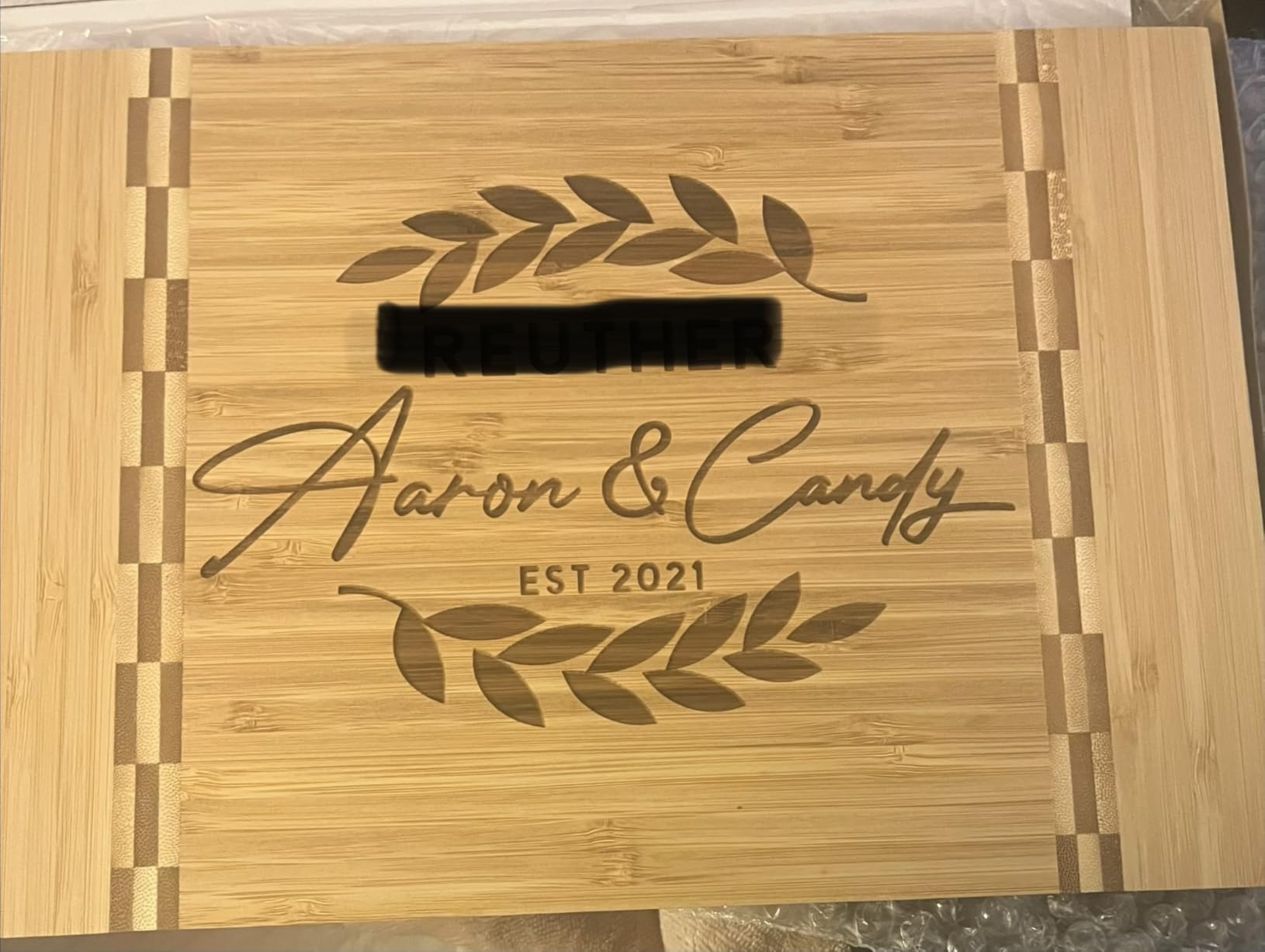 Personalized Christmas Gifts, Personalized Cutting Boards – Custom Engraved Wood Charcuterie Board – Wedding, Bridal Shower,Anniversary & Housewarming – Perfect for Couples, Family - Customer Photo 2