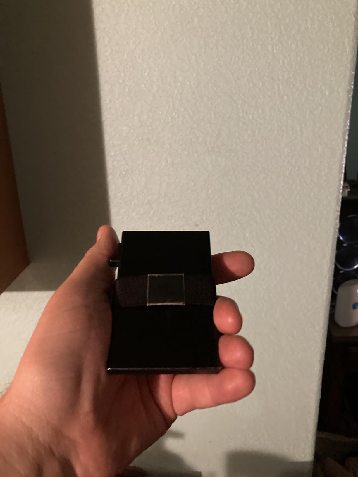 Slim Aluminum Card Holder Wallet for Men, Durable Expandable Backplate, RFID Blocking Minimalist Metal Pop Up Wallet, Holds 12+ Cards Plus Cash (Black) Customer Review Slim Aluminum Card Holder Wallet for Men, Durable Expandable Backplate, RFID Blocking Minimalist Metal Pop Up Wallet, Holds 12+ Cards Plus Cash (Black) - Customer Photo 1