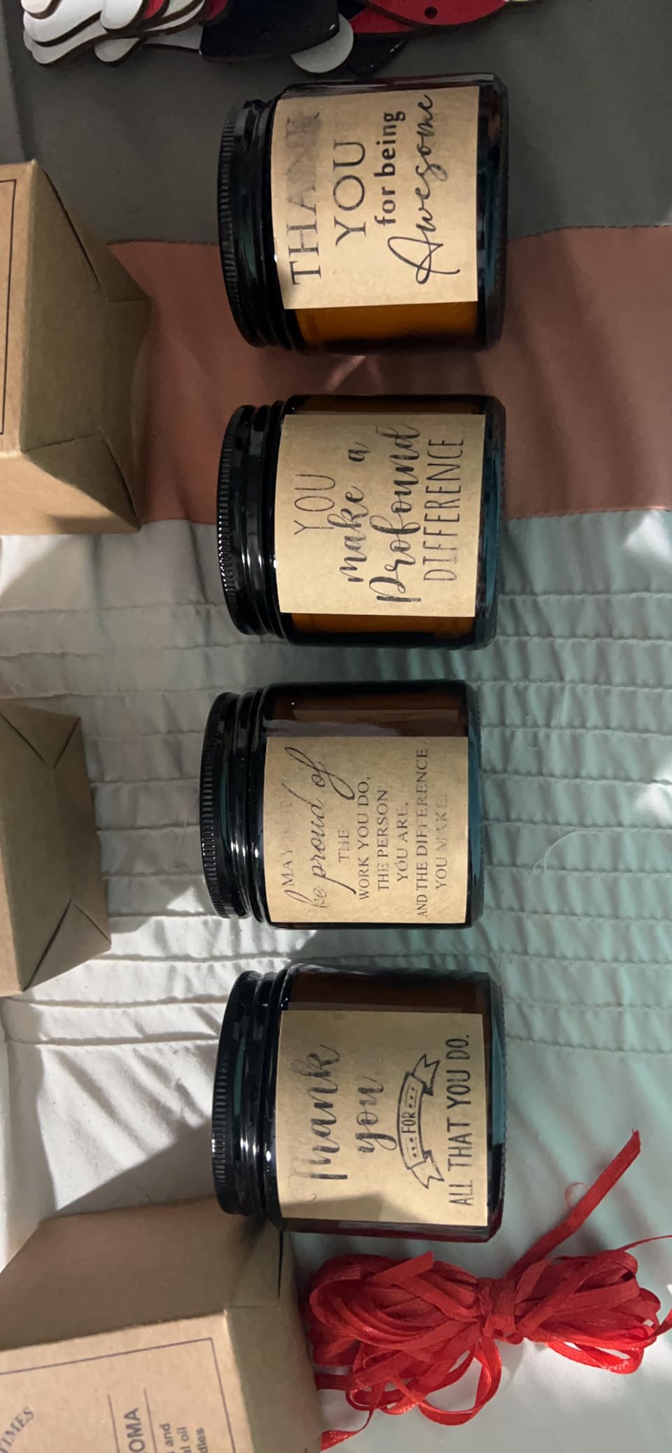 Roowest 10 Jars Thank You Gift Candles 3.5 oz Employee Appreciation Gifts Bulk Soy Wax Jar Inspirational Candle Thank You for Coworkers Employee Women Secretaries Teacher Volunteers(Classic) Customer Review Roowest 10 Jars Thank You Gift Candles 3.5 oz Employee Appreciation Gifts Bulk Soy Wax Jar Inspirational Candle Thank You for Coworkers Employee Women Secretaries Teacher Volunteers(Classic) - Customer Photo 1