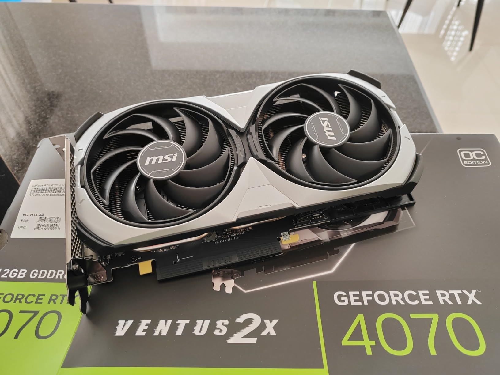 MSI Gaming GeForce RTX 4070 12GB GDRR6X Extreme Clock: 2520 MHz 192-Bit HDMI/DP Nvlink TORX Fan 4.0 Ada Lovelace Architecture Graphics Card (RTX 4070 Ventus 2X 12G OC) Customer Review MSI Gaming GeForce RTX 4070 12GB GDRR6X Extreme Clock: 2520 MHz 192-Bit HDMI/DP Nvlink TORX Fan 4.0 Ada Lovelace Architecture Graphics Card (RTX 4070 Ventus 2X 12G OC) - Customer Photo 002