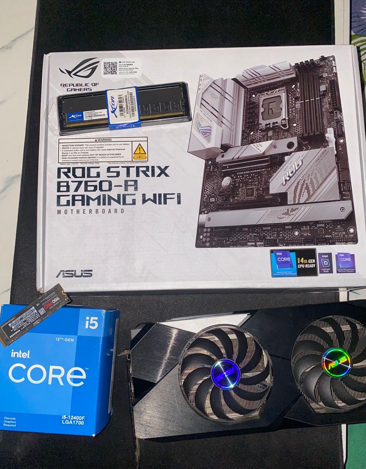 ASUS TUF GAMING B760-PLUS WIFI Intel B760 LGA 1700 ATX motherboard, Ready for 14th, 13th & 12th Gen Intel® Core CPU, 12+1+1 Stages, PCIe 5.0, 3x M.2, DDR5, 2.5G, USB 3.2 Type-C®, Thunderbolt 4™, USB4® - Customer Photo 001