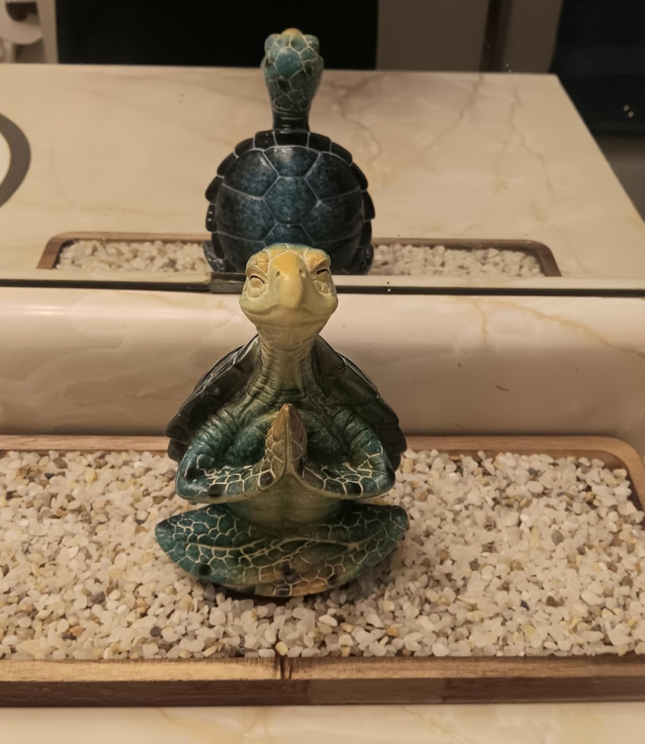 VVGIFTS Sea Turtle Meditation Yoga Decor, Garden Figurine Sea Turtle Meditating Coastal Beach Decorations, Zen Yoga Resin Statue for Home Office Decorations Customer Review VVGIFTS Sea Turtle Meditation Yoga Decor, Garden Figurine Sea Turtle Meditating Coastal Beach Decorations, Zen Yoga Resin Statue for Home Office Decorations - Customer Photo 1
