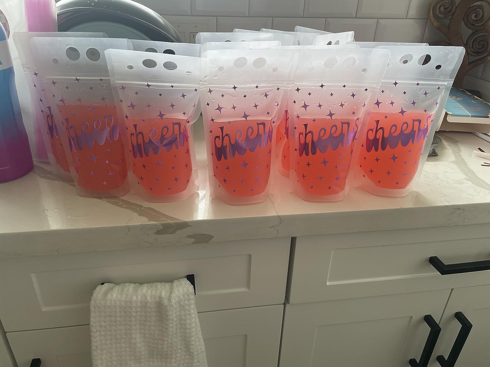 xo, Fetti Cheers Drink Pouches - 16 pouches + straws | Bachelorette Party Decorations, Birthday Party Decor, Baby Shower Supplies, Preppy Party Customer Review xo, Fetti Cheers Drink Pouches - 16 pouches + straws | Bachelorette Party Decorations, Birthday Party Decor, Baby Shower Supplies, Preppy Party - Customer Photo 2