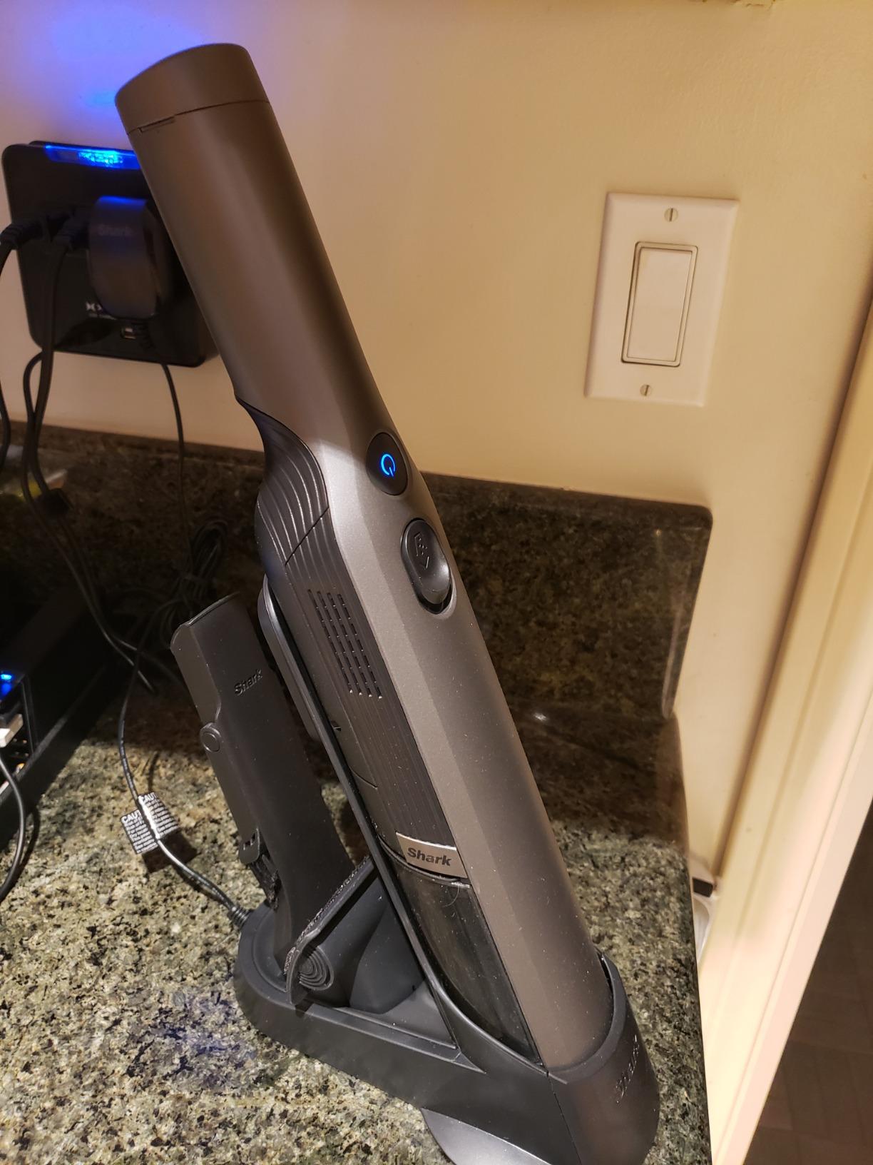 Shark WANDVAC Cordless Hand Vac, Lightweight, Versatile and Portable at 1.4 lbs., Powerful Suction for Pet Hair, Charging Dock, One-Touch Empty for Car & Home, Duster Crevice Tool, Black, WV201BK Customer Review Shark WANDVAC Cordless Hand Vac, Lightweight, Versatile and Portable at 1.4 lbs., Powerful Suction for Pet Hair, Charging Dock, One-Touch Empty for Car & Home, Duster Crevice Tool, Black, WV201BK - Customer Photo 2