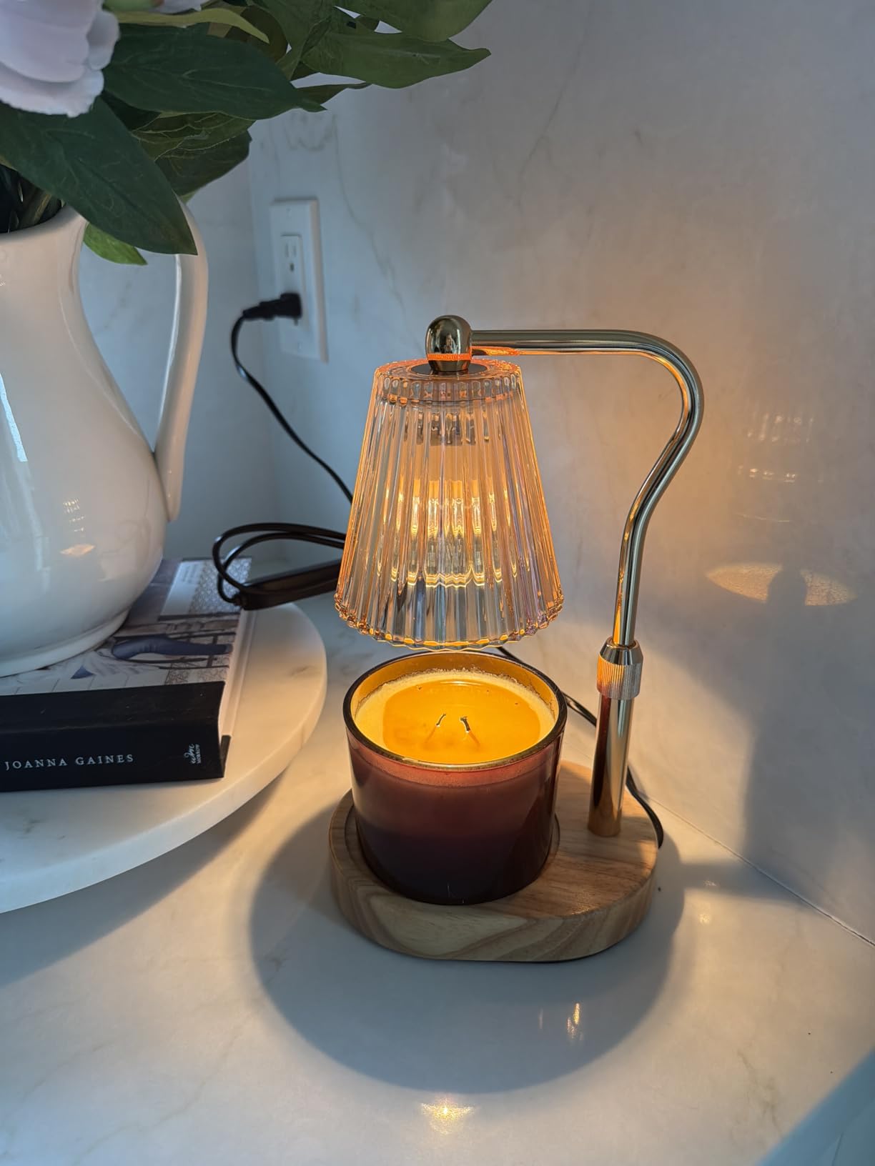 Candle Warmer Lamp with Timer Dimmer Adjustable Height for New Home Bedroom,Mothers Day Gifts,Vintage Home Decor for Scented Jar - Customer Photo 2