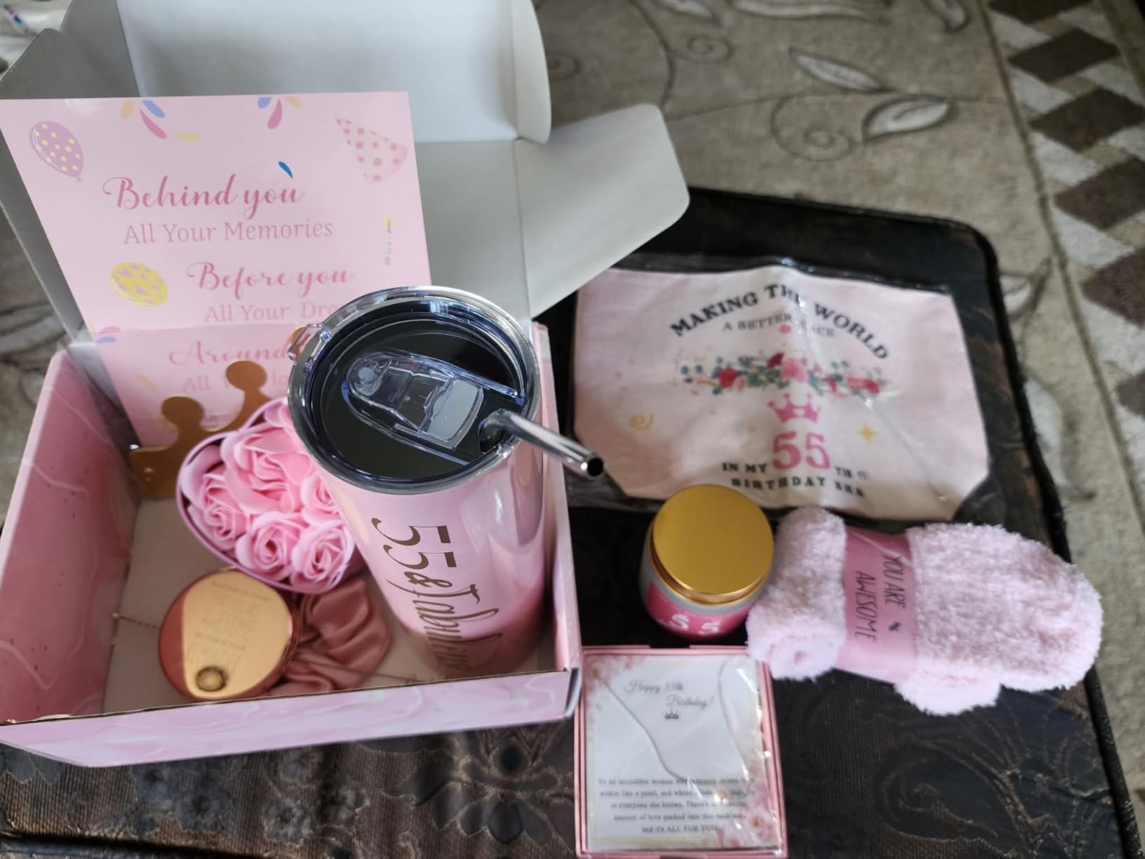 40th Birthday Gifts for Women, 40 Year Old Birthday Gifts for Women, 40th Birthday Gifts Basket for Best Friends Female Sister Mom Wife Daughter Her Girlfriend Coworker Bestie Customer Review 40th Birthday Gifts for Women, 40 Year Old Birthday Gifts for Women, 40th Birthday Gifts Basket for Best Friends Female Sister Mom Wife Daughter Her Girlfriend Coworker Bestie - Customer Photo 1