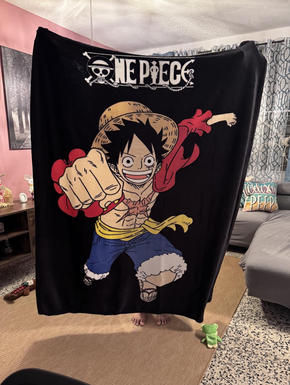 One Piece Fleece Blanket Super Soft Blanket Throw Bed Accessories 150 x 130cm Sofa Throw Bed Blankets Anime Gifts - Customer Photo 2