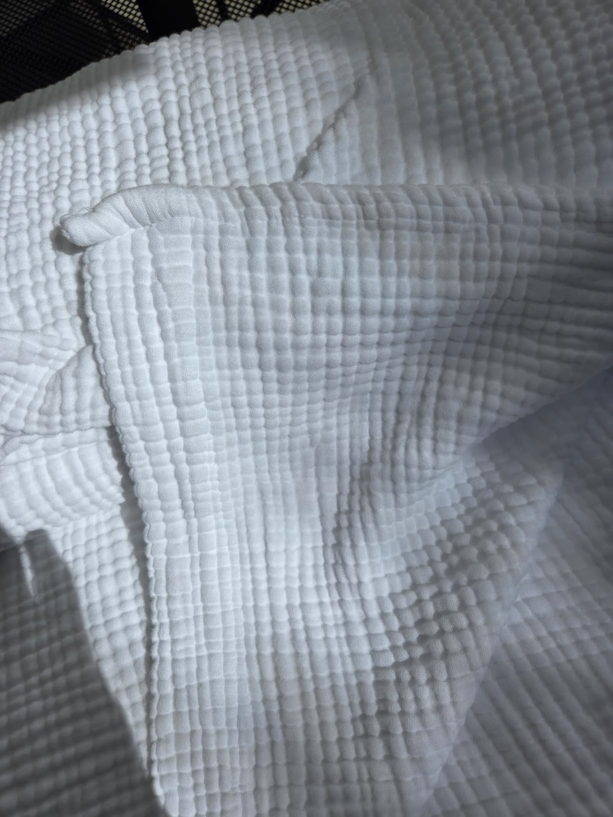 Bedsure 100% Cotton Muslin Blankets for Adults Large Throw 50x70 Inches - 4-Layer Breathable and Lightweight, Soft Boho Gauze Muslin Cotton Blanket for Couch Decor Travel Summer, Linen Beige Customer Review Bedsure 100% Cotton Muslin Blankets for Adults Large Throw 50x70 Inches - 4-Layer Breathable and Lightweight, Soft Boho Gauze Muslin Cotton Blanket for Couch Decor Travel Summer, Linen Beige - Customer Photo 2