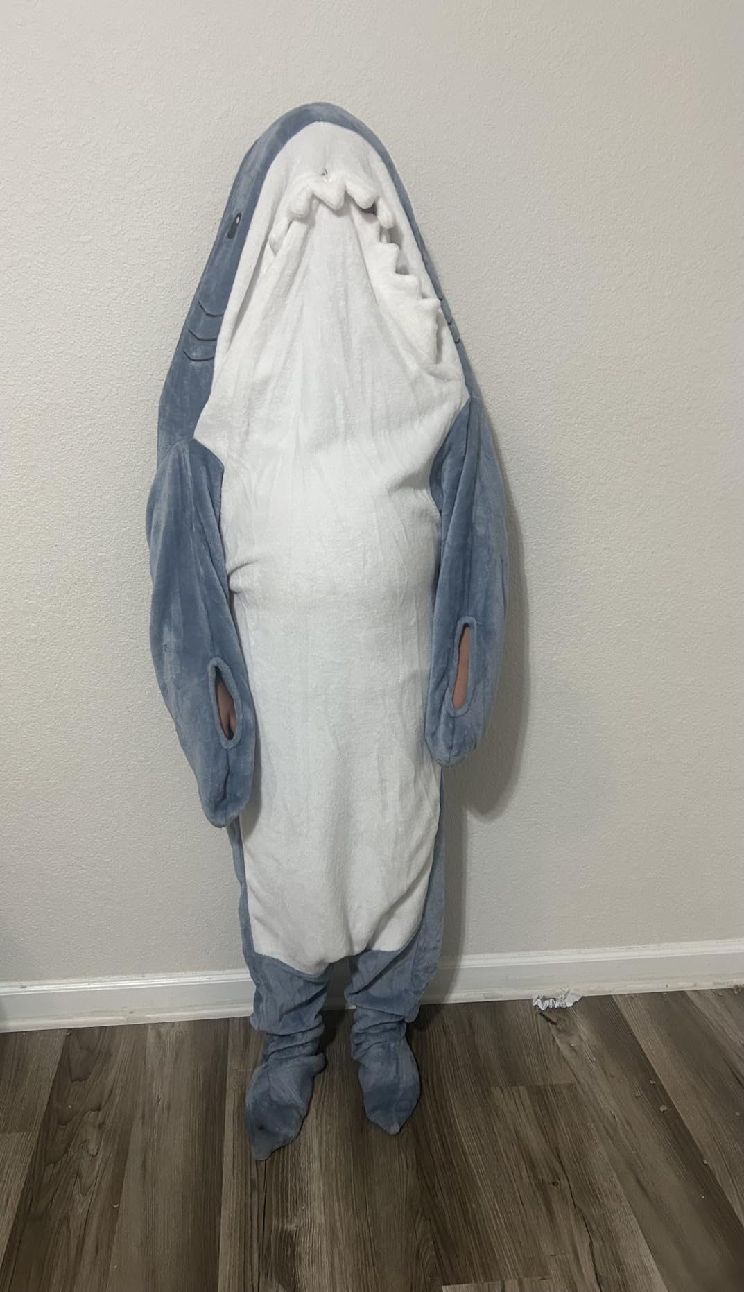 Shark Blanket Hoodie Onesie for Adult & Kid, Wearable Shark Sleeping Bag, Soft Cozy Onesie Costume Customer Review Shark Blanket Hoodie Onesie for Adult & Kid, Wearable Shark Sleeping Bag, Soft Cozy Onesie Costume - Customer Photo 2