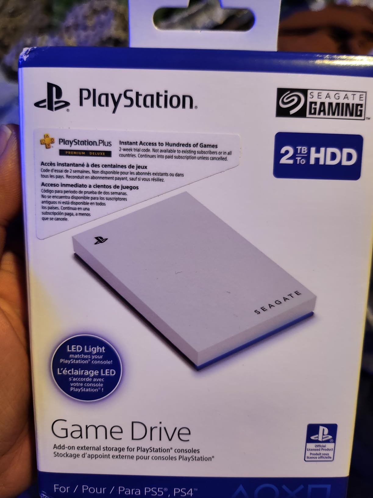 Seagate Game Drive for PlayStation® Consoles 5 TB External Hard Drive - USB 3.2 Gen 1, Officially-License (STLV5000100) Customer Review Seagate Game Drive for PlayStation® Consoles 5 TB External Hard Drive - USB 3.2 Gen 1, Officially-License (STLV5000100) - Customer Photo 002