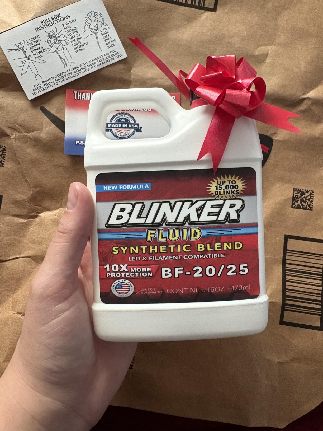 Blinker Fluid - Funny Gag Gifts, Great for White Elephant Gift for Adult, Men & Women Christmas Secret Santa, Mechanic, Novelty, Car Guy, Prank - Customer Photo 2