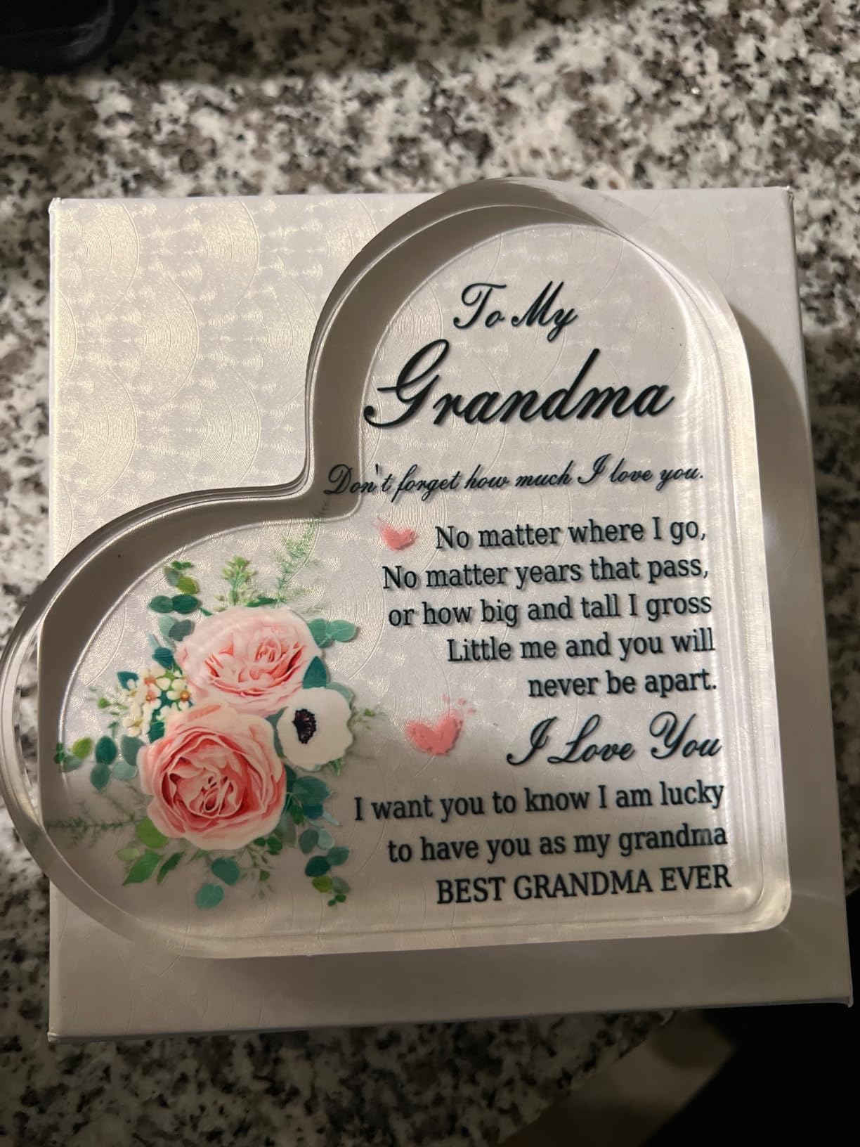 Stocking Stuffers Christmas Inspirational Gift Acrylic Inspirational Heart Ornament for Women, Birthday Modern Motivational Acrylic Plaque Gift for Daughter Sister - Customer Photo 4