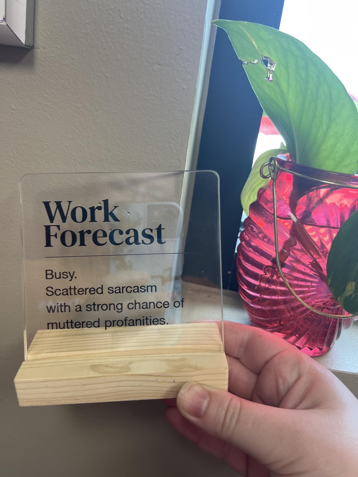 Inspirational Gift Ideas - Thank You Gifts for Women Men Friends - Appreciation Gifts for Coworker - Motivational Quote Clear Desk Sign Decor Home Office Desk Decor (4 x 4 Inches) - Customer Photo 4