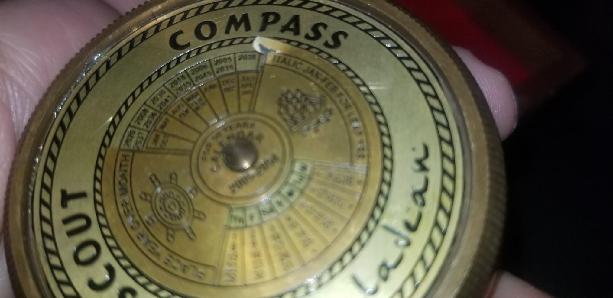 Scout Compass Gift Boys - Engraved Scout Oath Compass in wood Box Scout Always Prepared Camping Orienteering Compass, Hiking Backpacking Compass gift, 50 year calander - Customer Photo 5