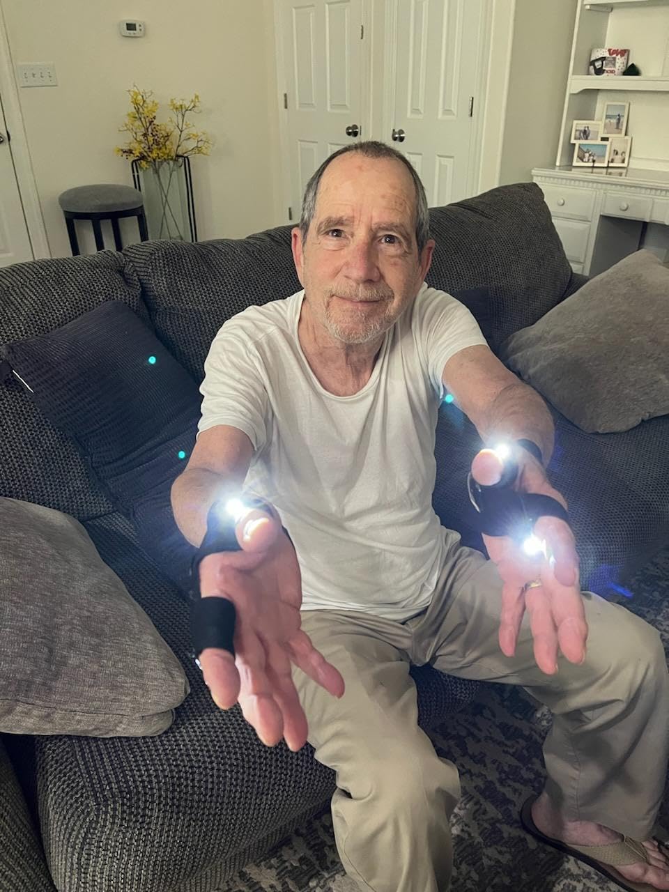LED Flashlight Gloves Stocking Stuffers for Men Adults Gifts for Men Dad Birthday Gadgets Gifts Valentines Christmas for Him Boyfriend Husband Fishing Camping Repairing Tools - Customer Photo 3